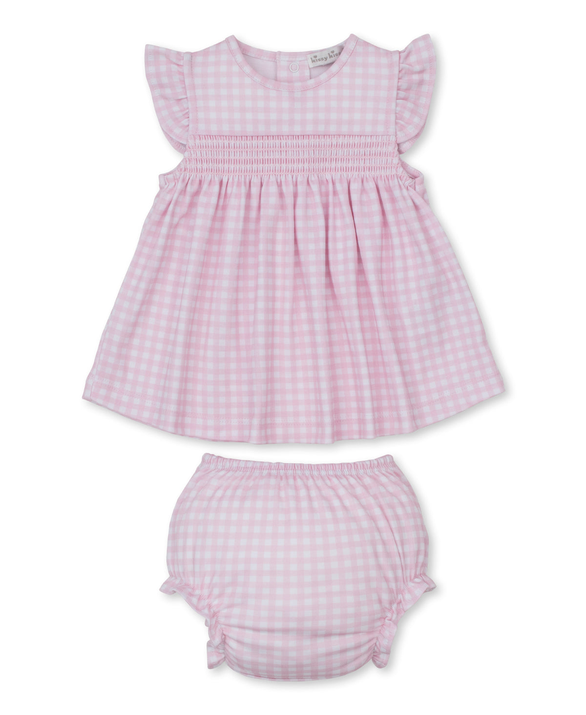 Gingham Traditions Pink Smocked Dress Set - Kissy Kissy