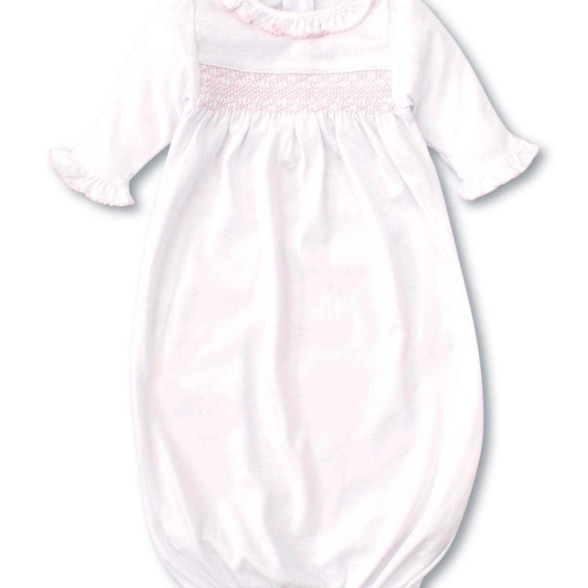 newborn smocked dress Kissy Kissy Charmed Hand Smocked Sack Gown