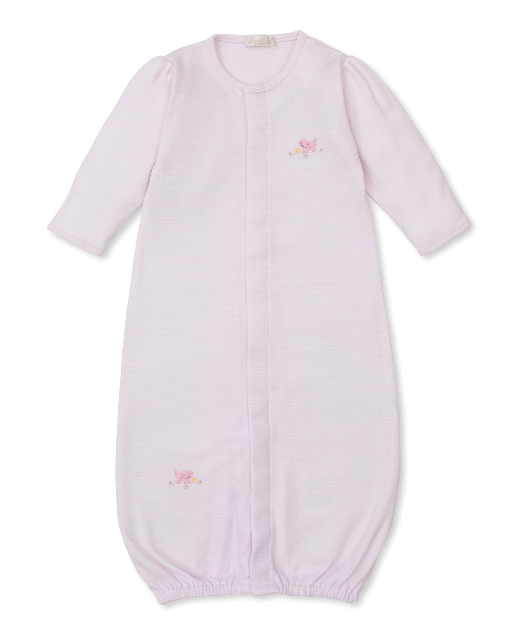 Premier Playful Pups Hand Emb. Stripe Conv Gown - Kissy Kissy