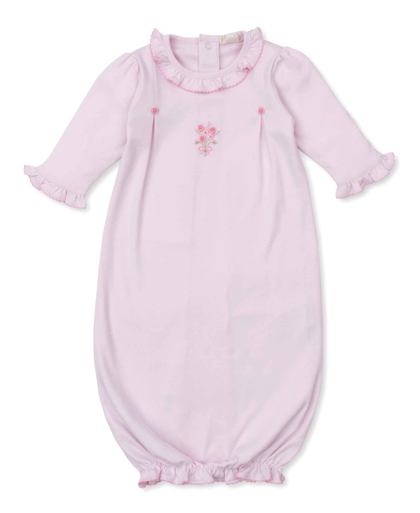 Premier Old English Roses Pink Hand Emb. Sack Gown - Kissy Kissy