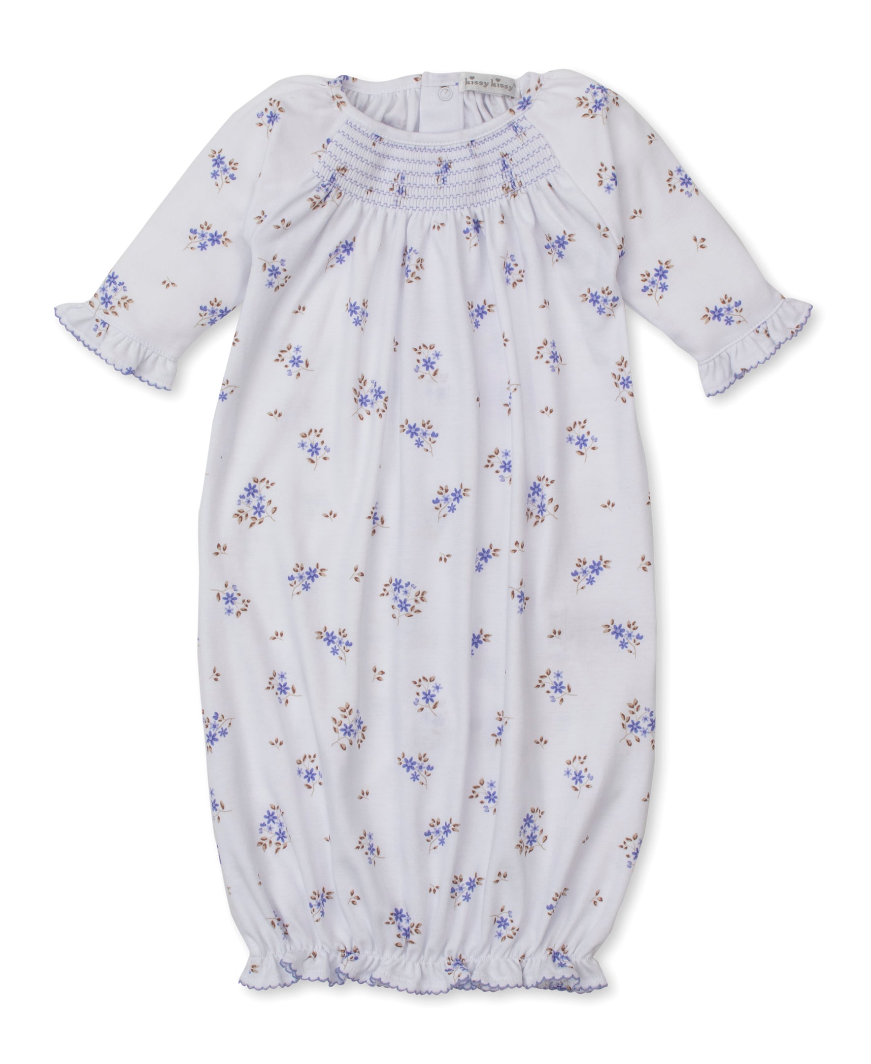 Tiny Blossoms Lilac Smocked Sack - Kissy Kissy