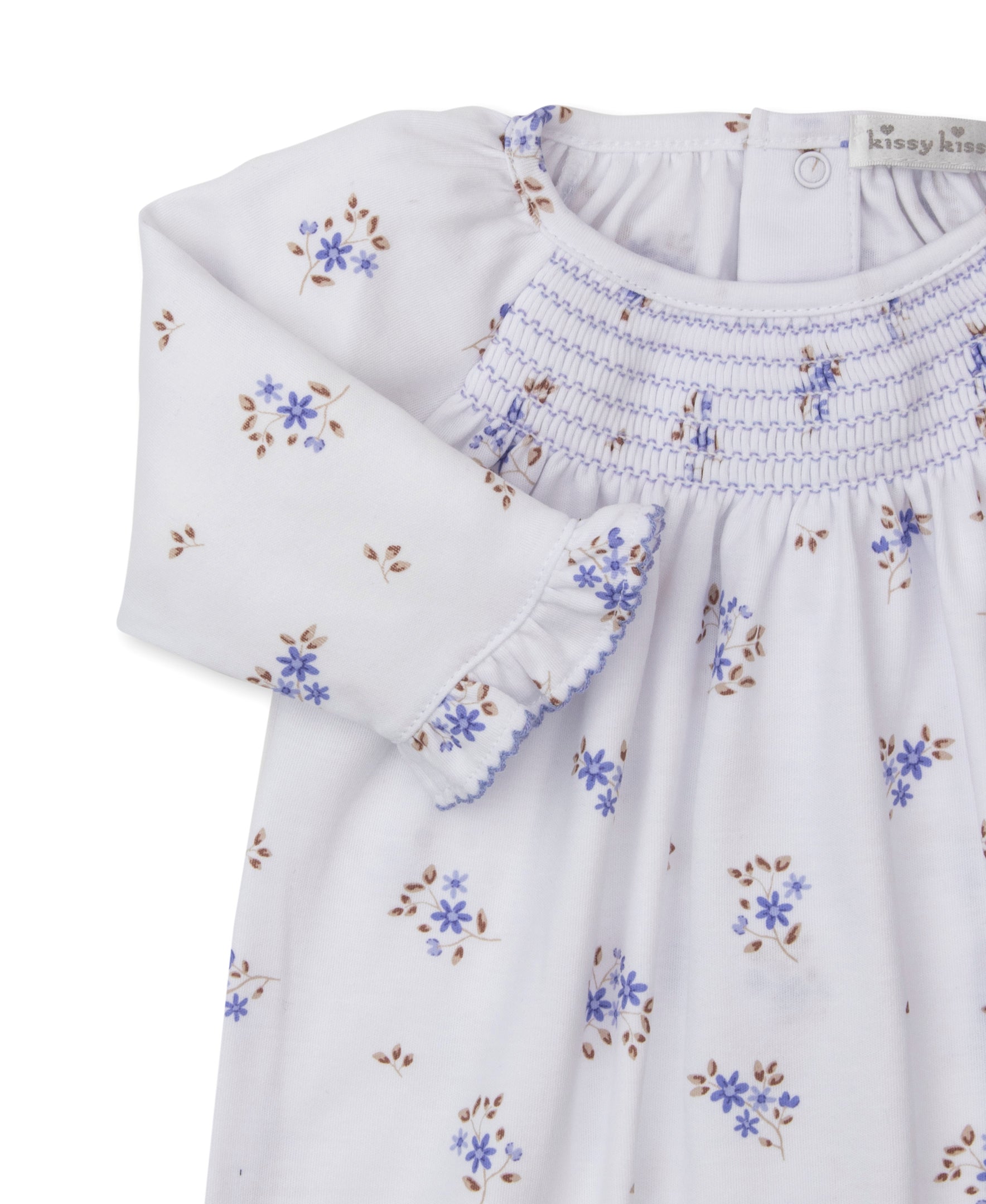 Tiny Blossoms Lilac Smocked Sack - Kissy Kissy