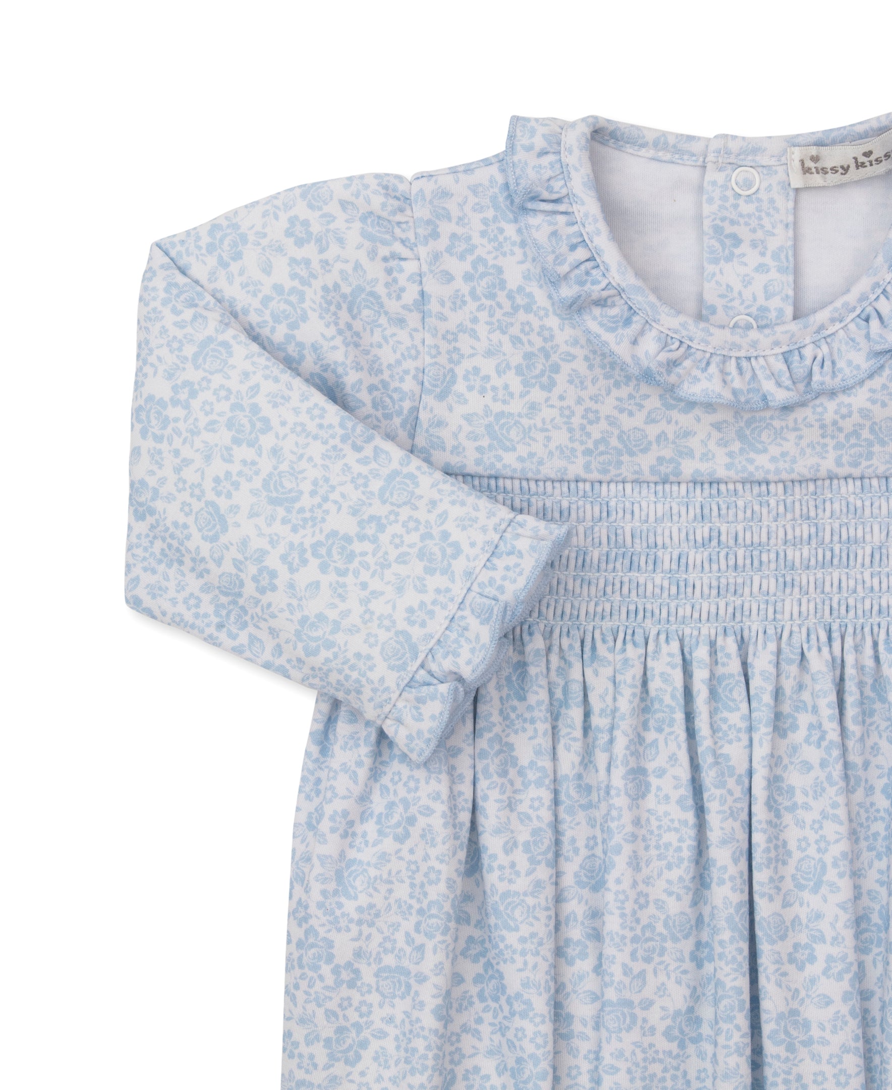Country Gardens Blue Smocked Sack