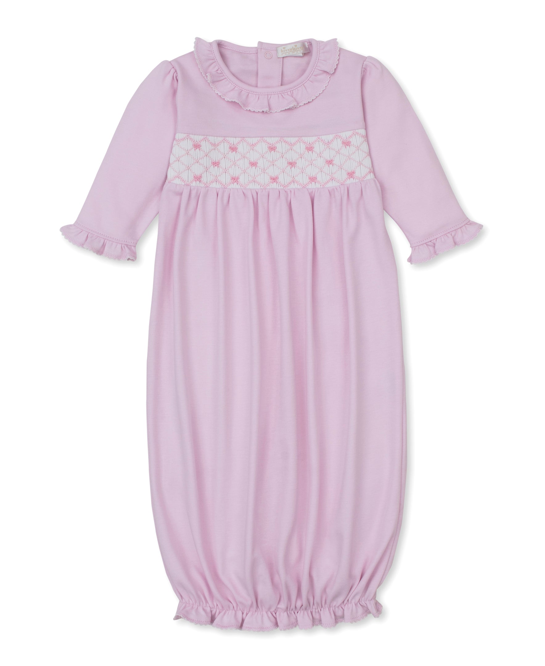 CLB Summer Bows 26 Pink Hand Smocked Sack - Kissy Kissy