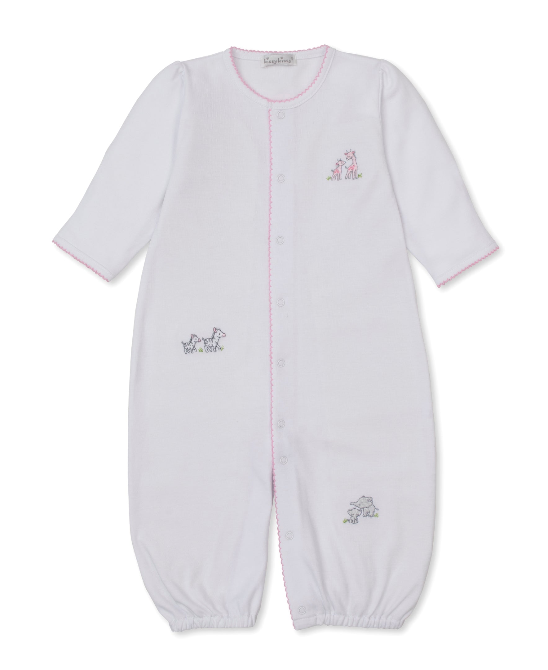 Safari Party White/Pink Convertible Gown - Kissy Kissy