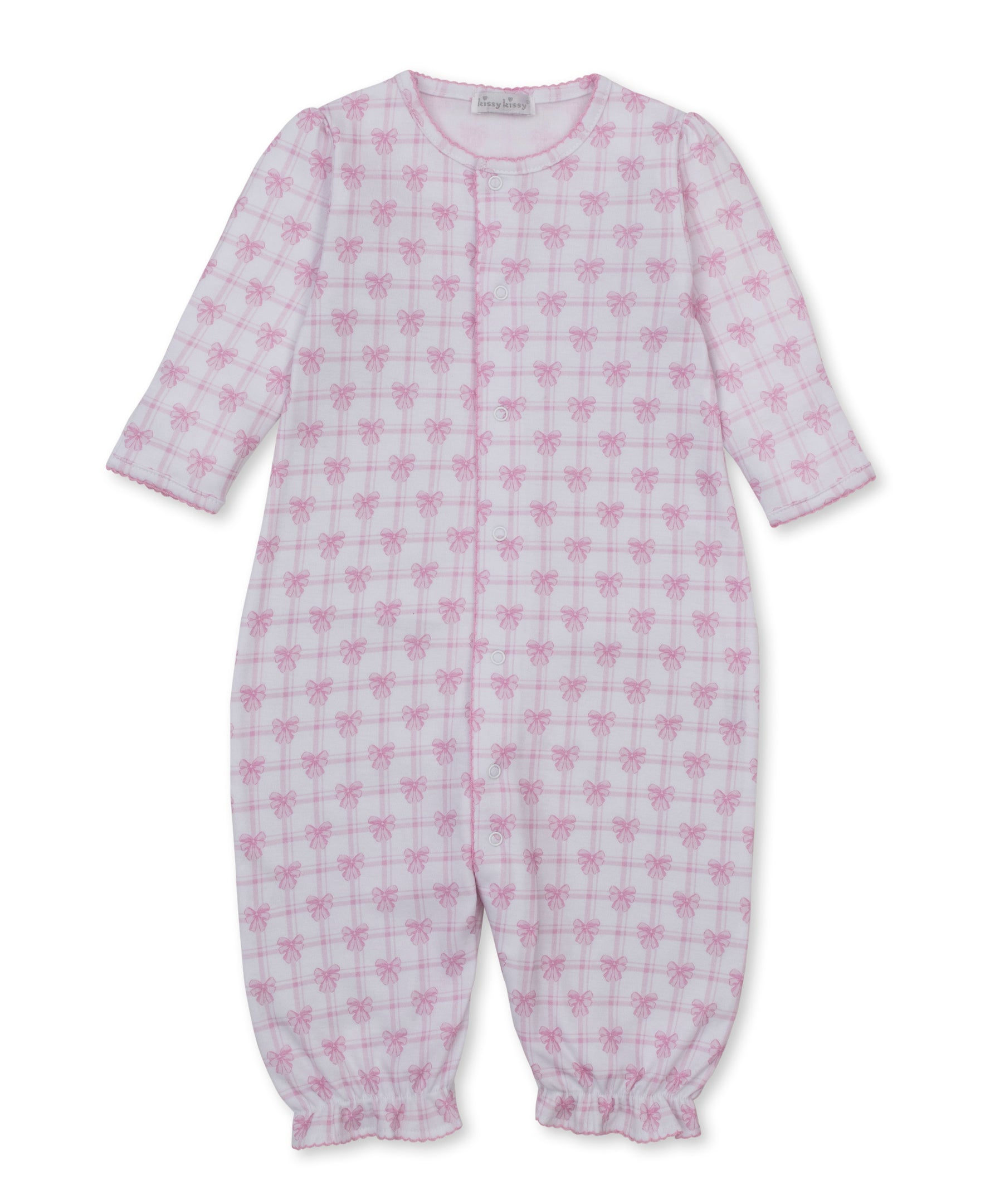 Windowpane Bows Pink Convertible Gown