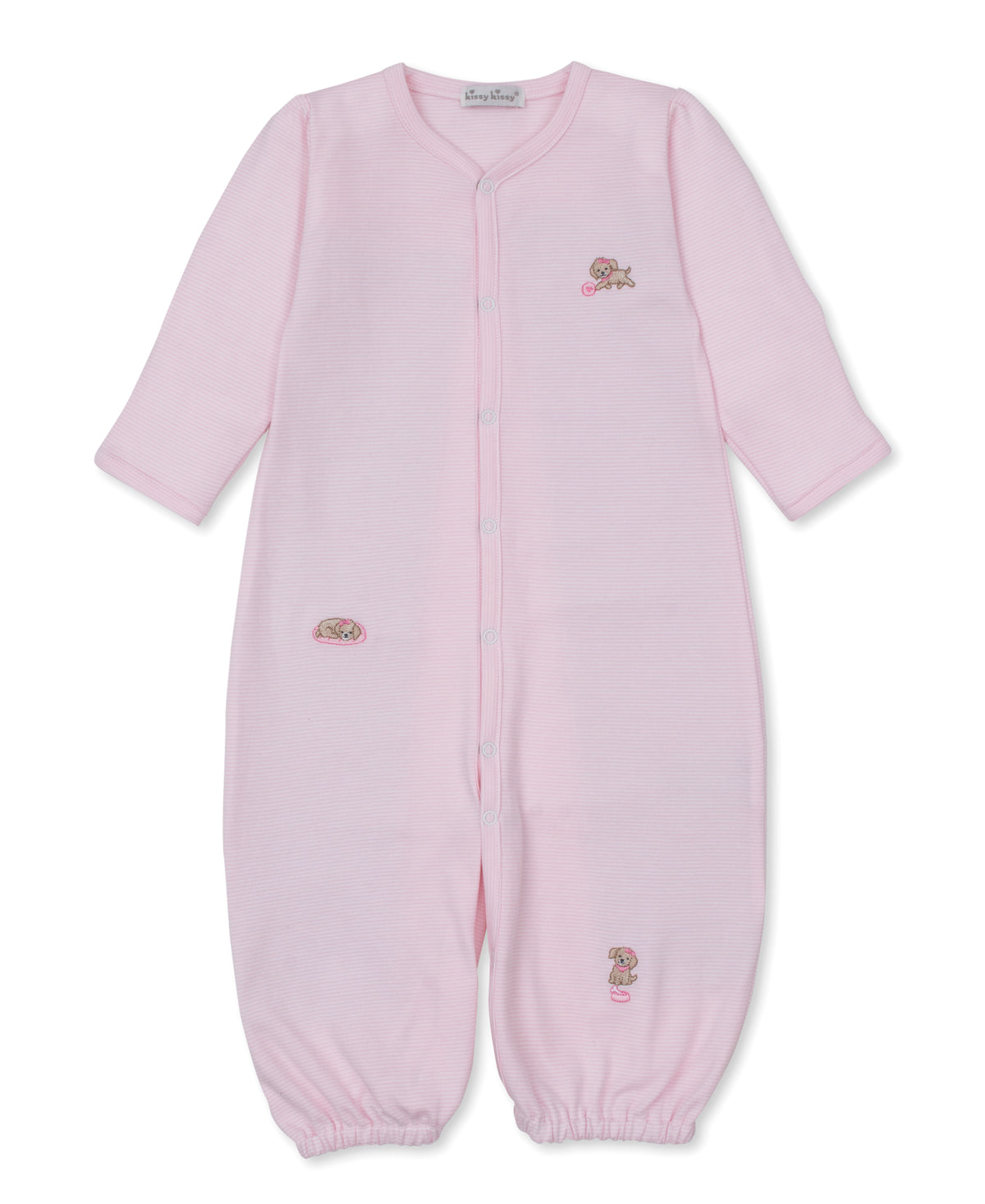 Puppy Play Pink Stripe Convertible Gown - Kissy Kissy
