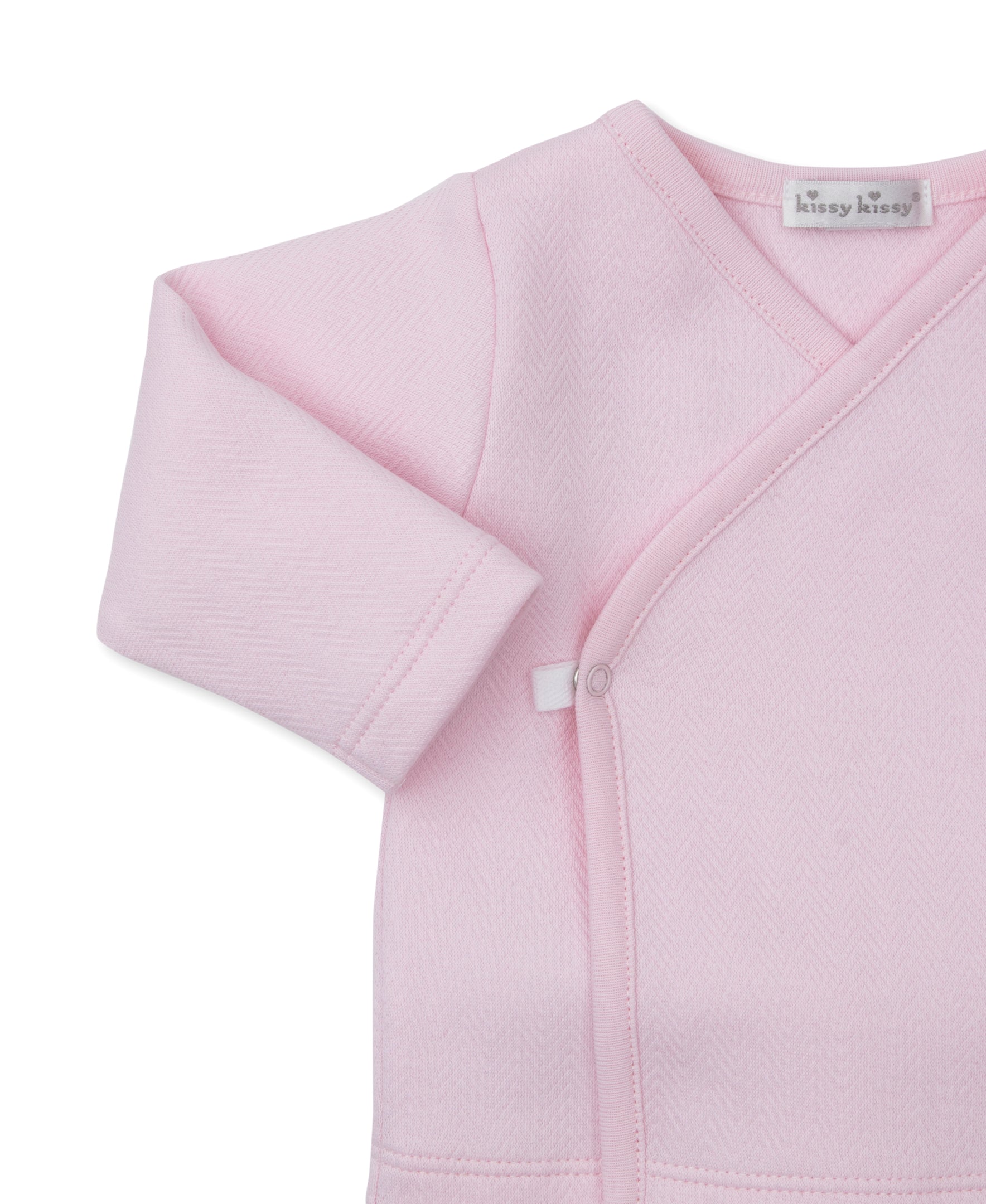 Sweet Homecoming Pink Jacquard Cross Tee & Footed Pant Set - Kissy Kissy