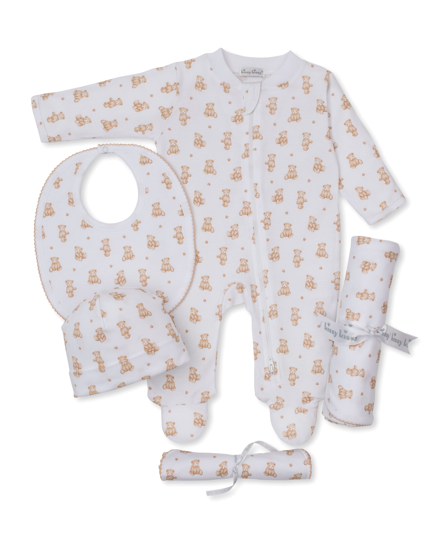 Teddy Bears Tan 5PC Gift Set w/Gift Box