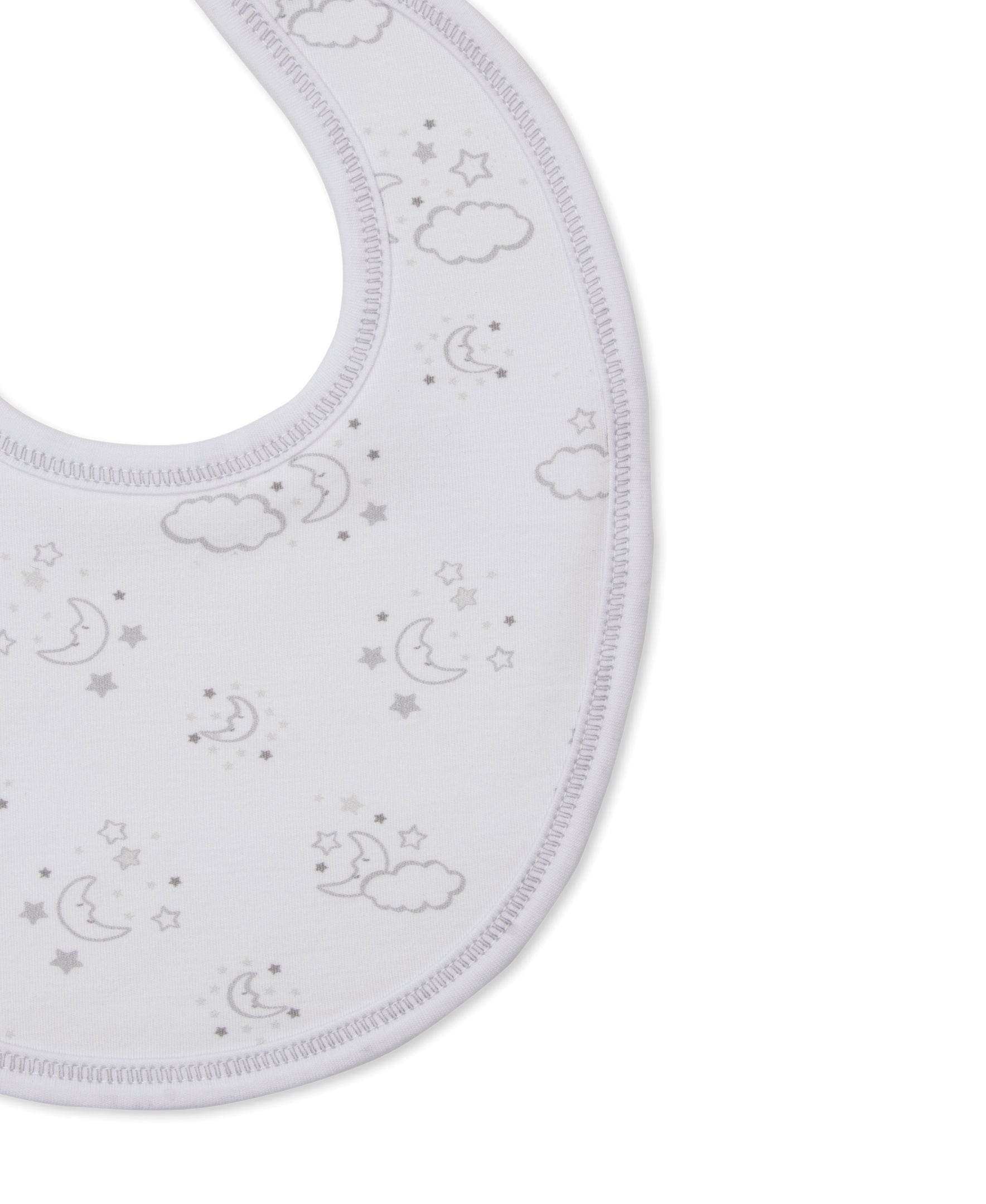 Cheerful Goodnight Silver Bib