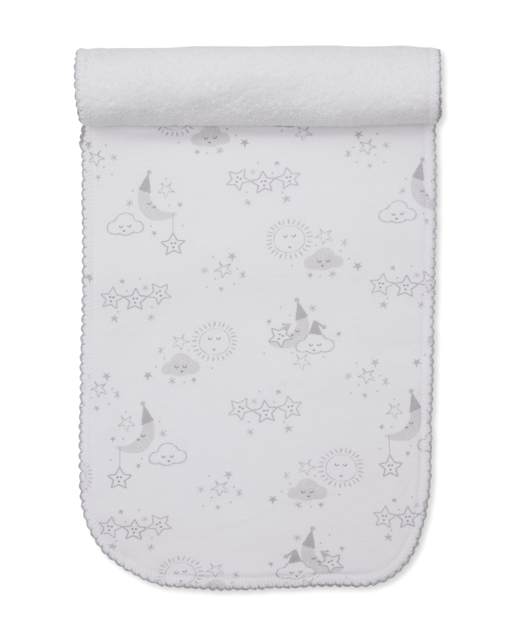 Nightfall Silver Burp Cloth - Kissy Kissy
