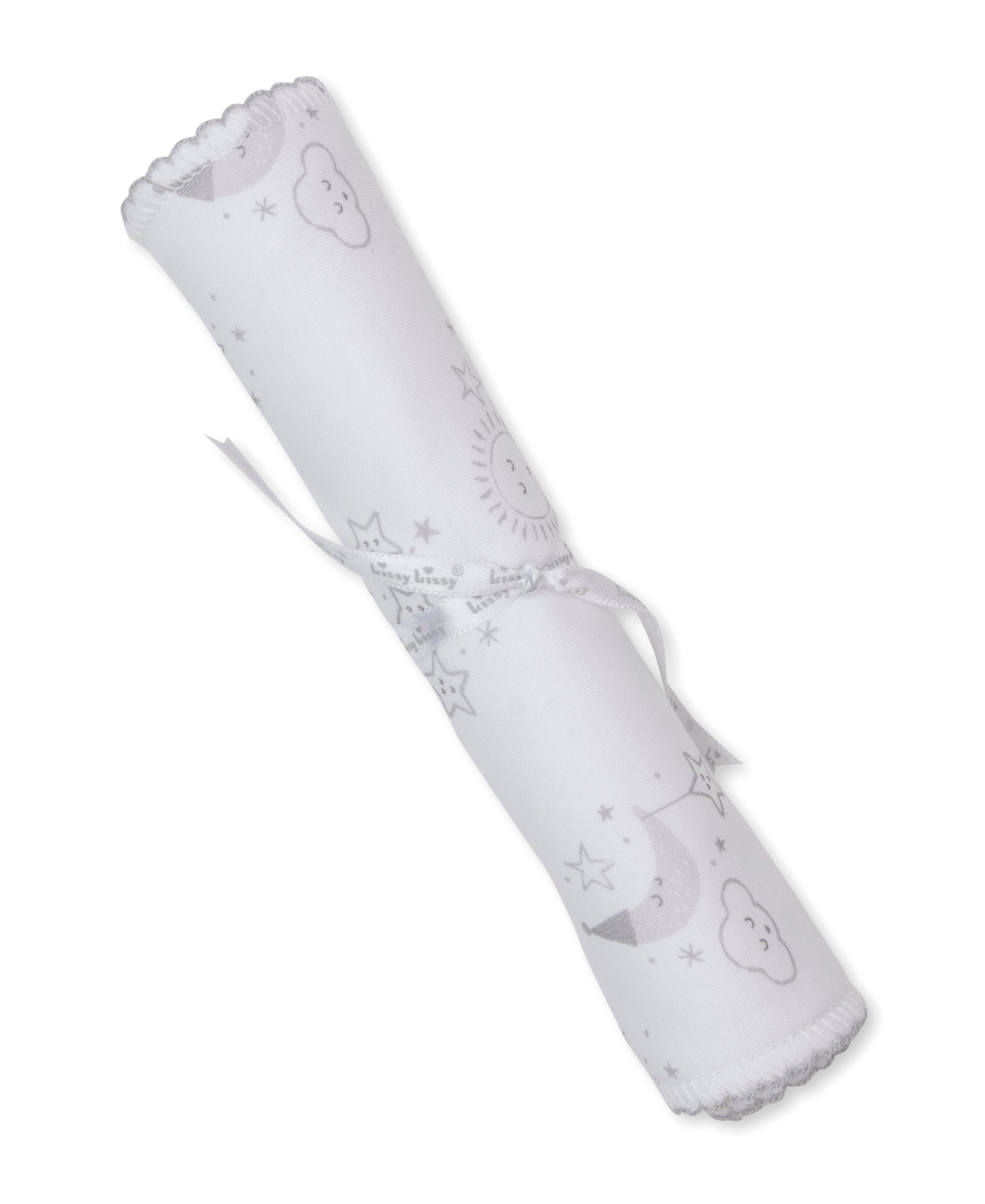Nightfall Silver Burp Cloth - Kissy Kissy