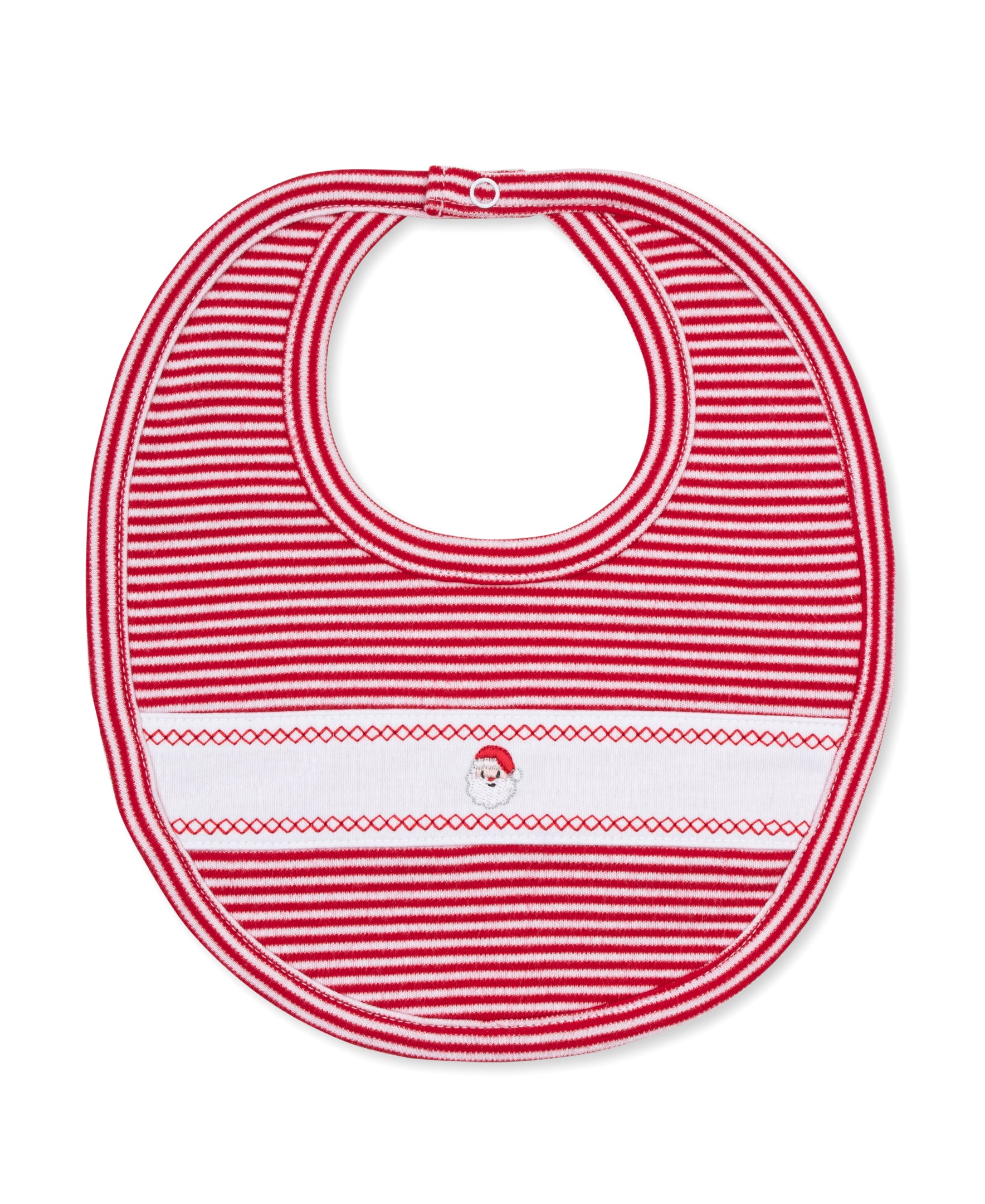 Classic Treasures Holiday 26 Stripe Santa Bib - Kissy Kissy