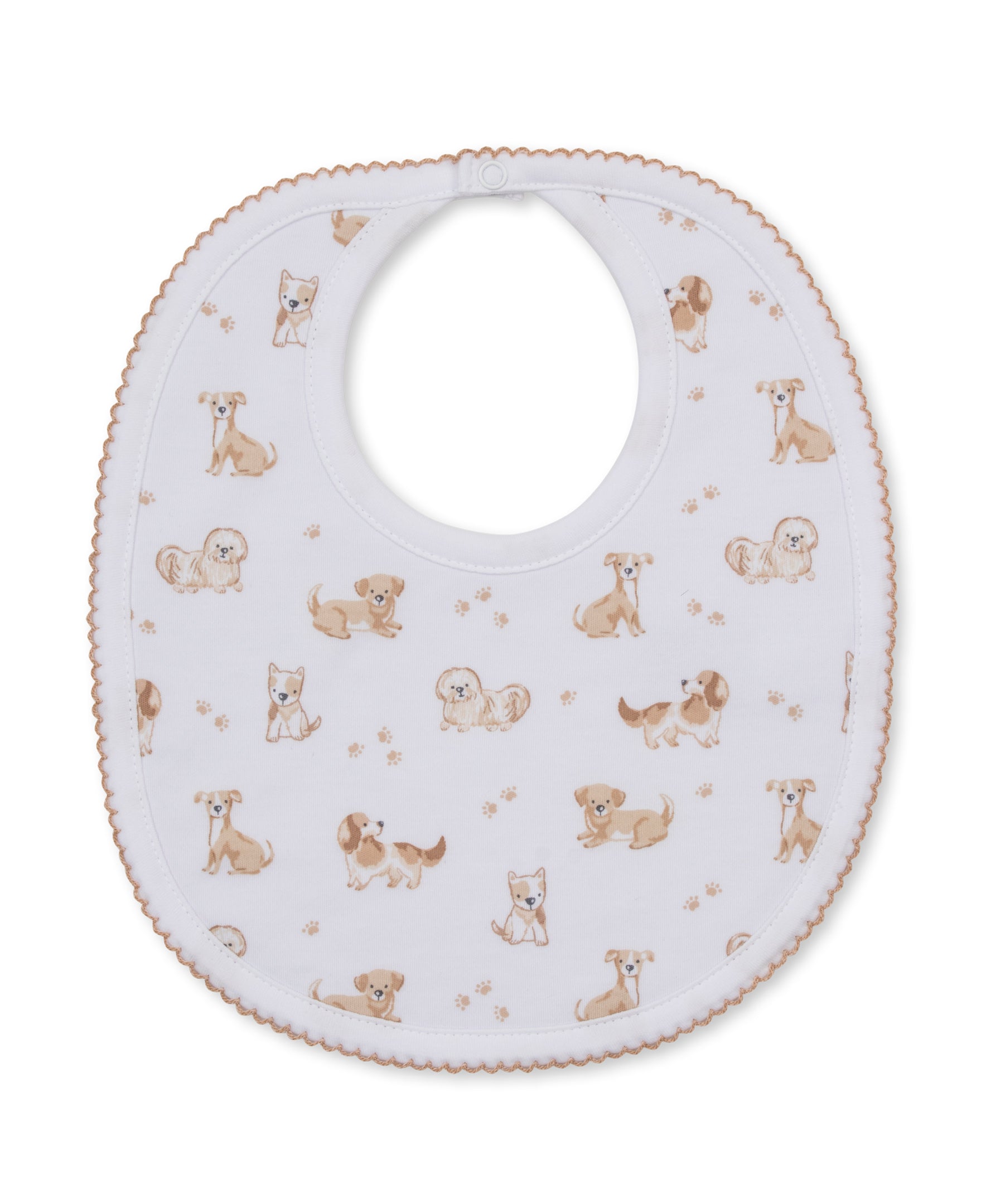Puppy Paws Brown Bib