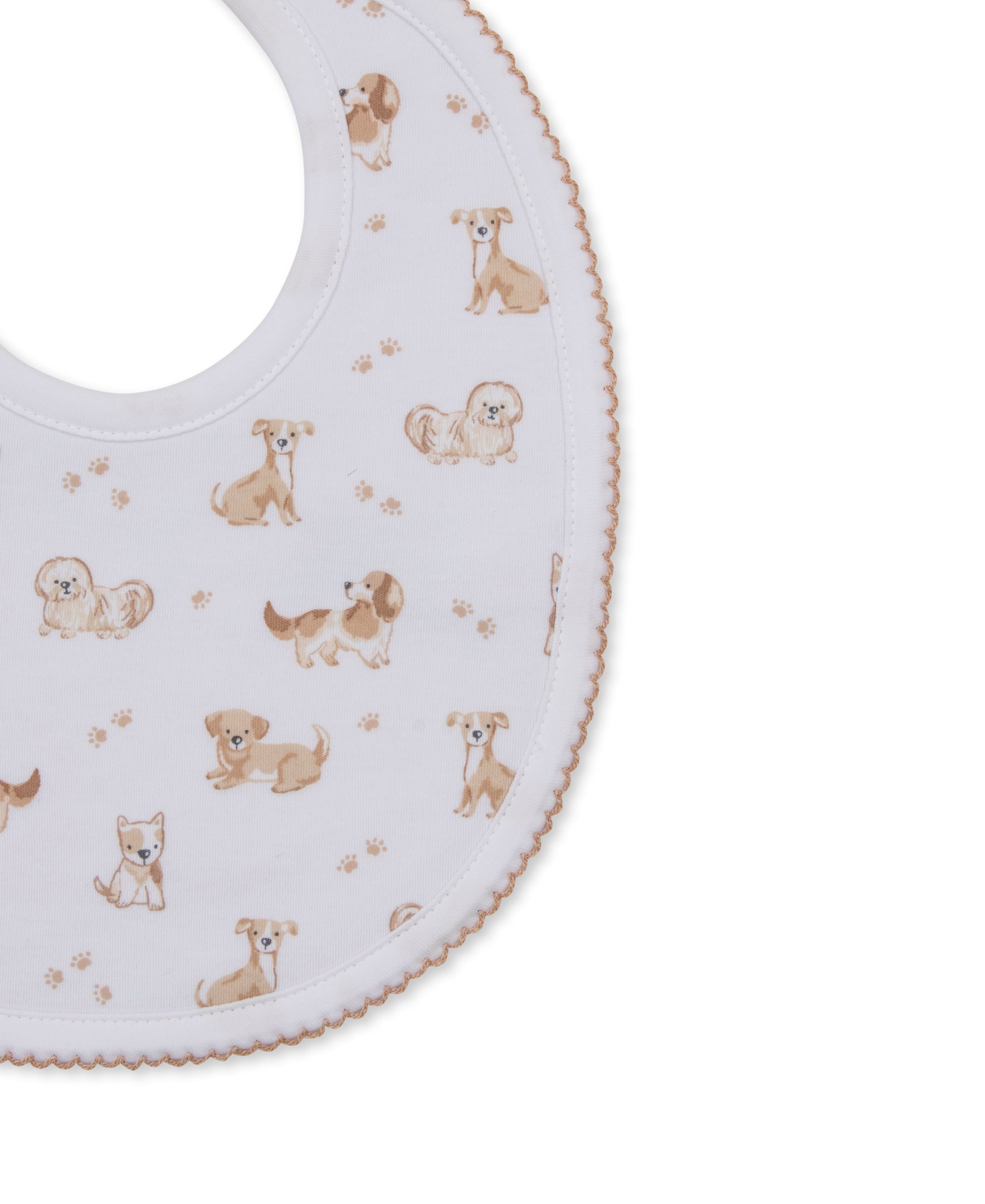 Puppy Paws Brown Bib