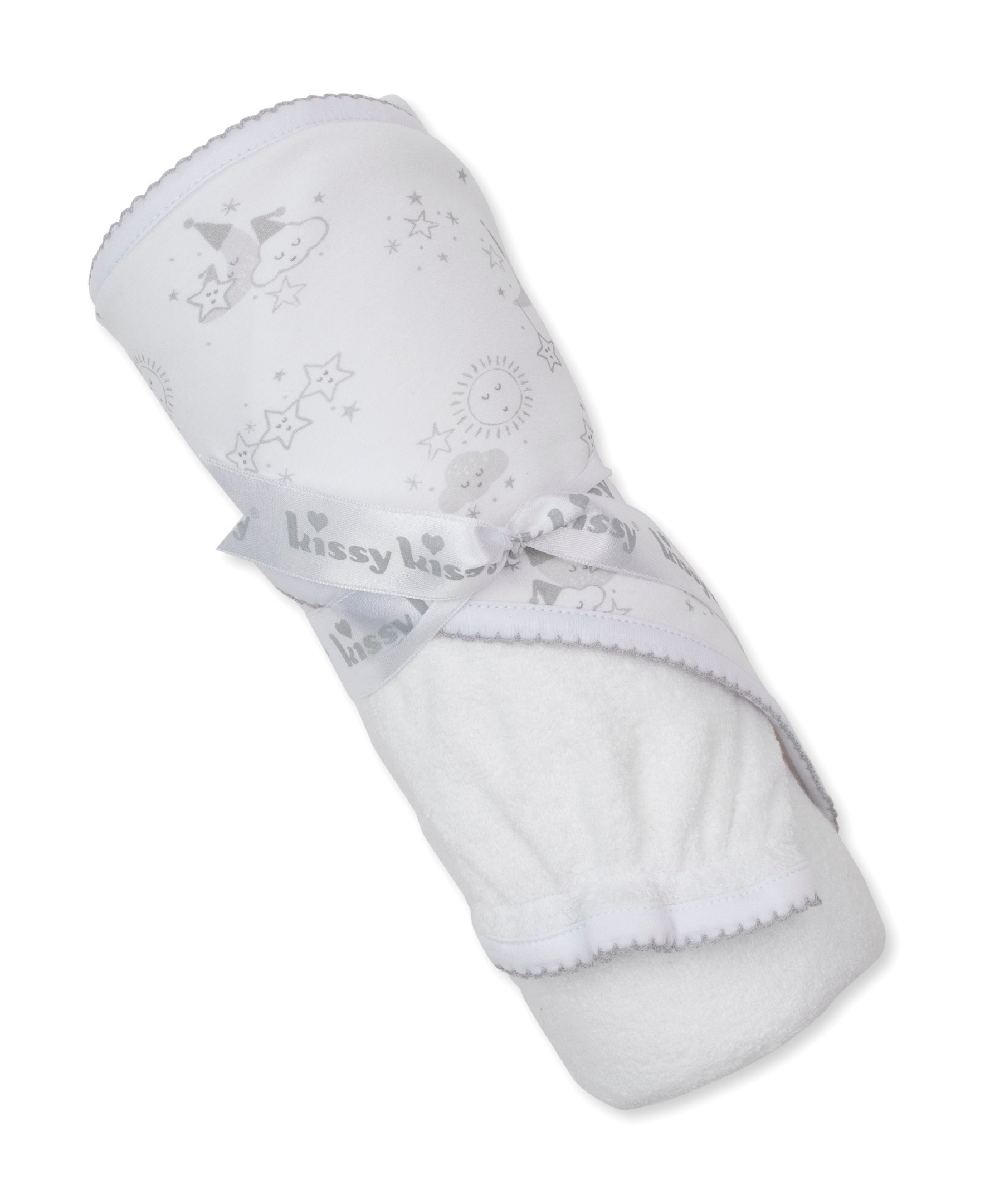 Nightfall Silver Hooded Towel & Mitt Set - Kissy Kissy
