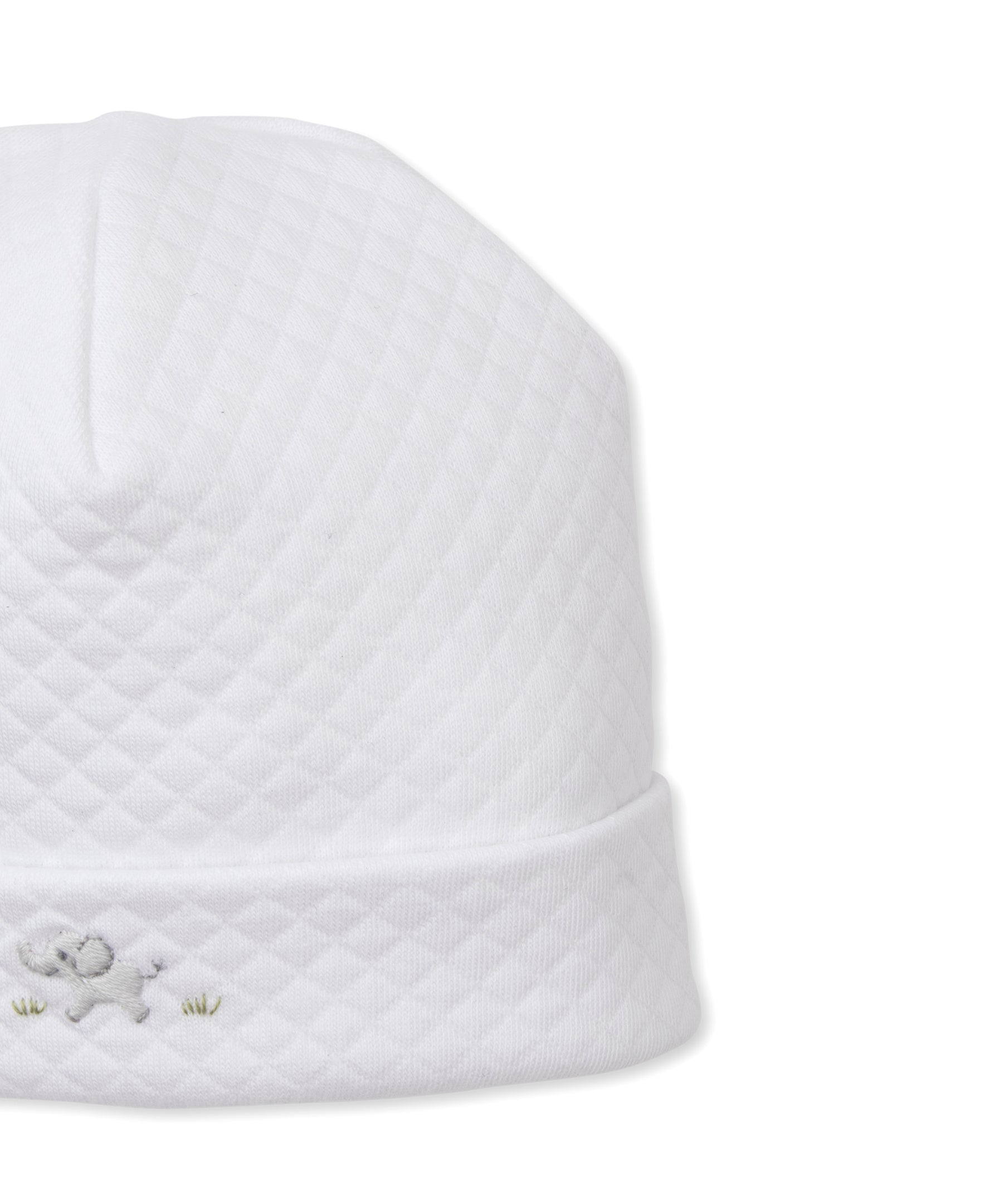 Premier Elephant Esprit White/Silver Hand Emb. Jacquard Hat - Kissy Kissy