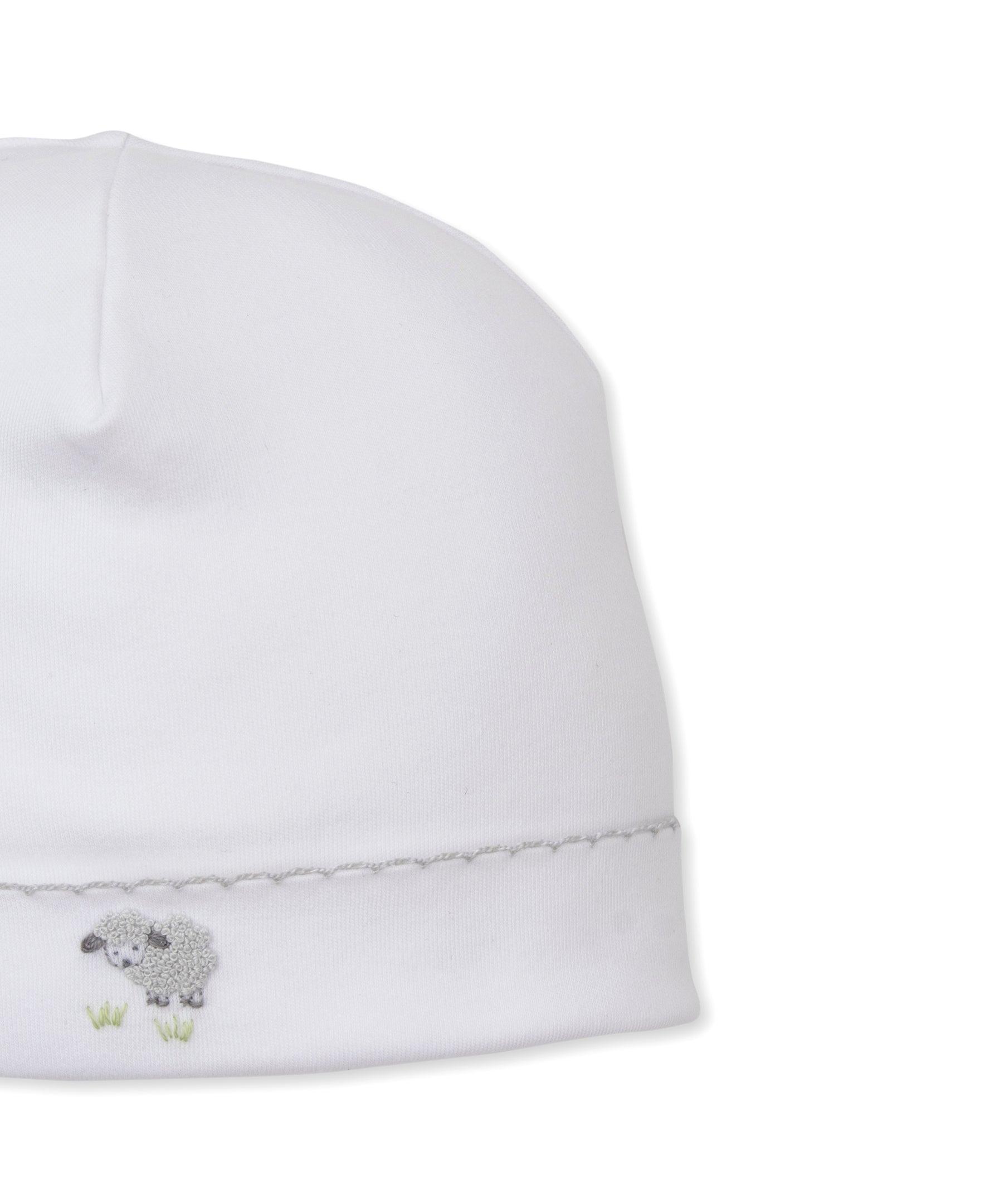 Premier Sweet Sheep White/Silver Hand Emb. Hat - Kissy Kissy