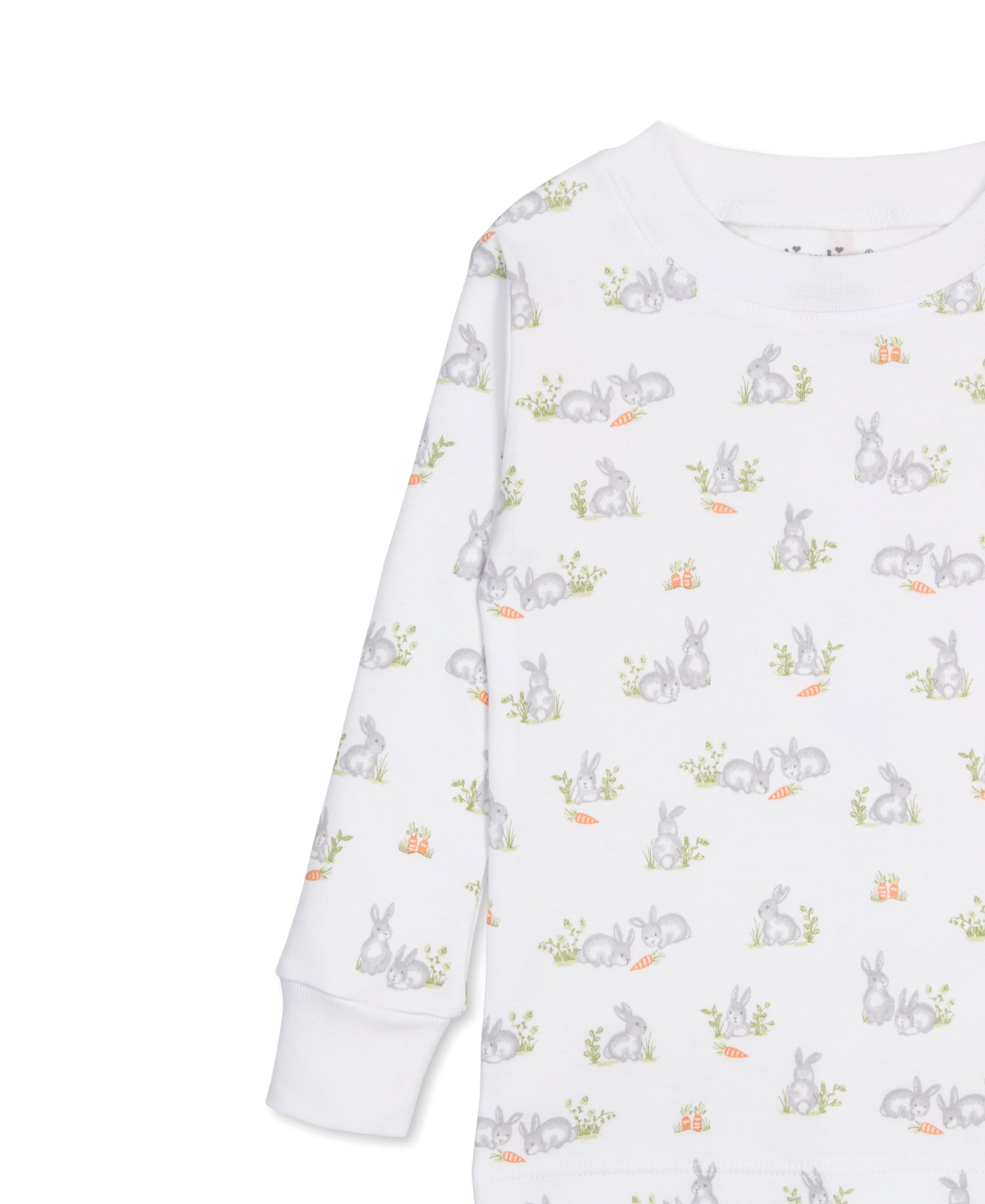 Baby Bunny Patch Silver Pajama Set