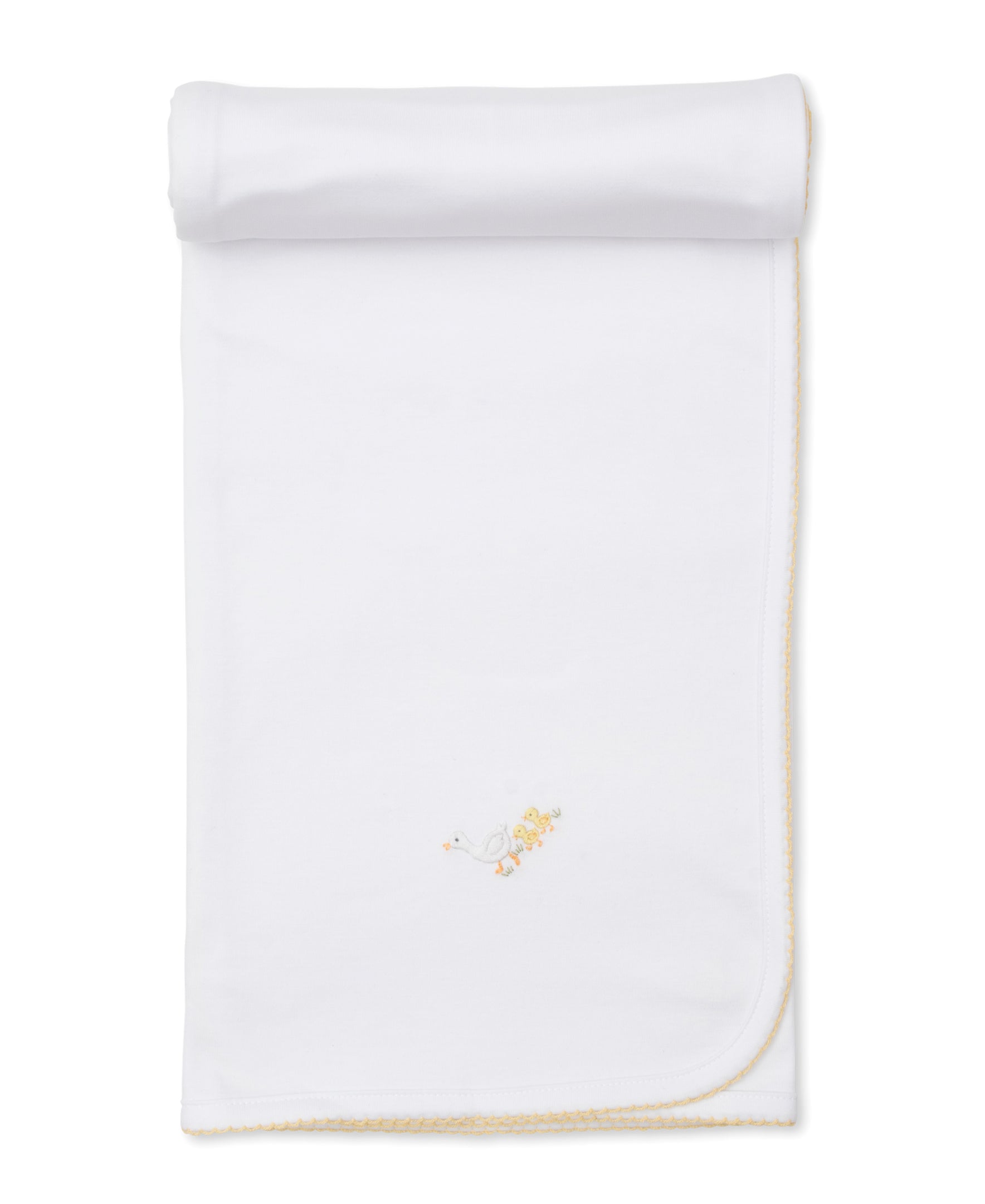 Premier Baby Duckling White/Yellow Hand Emb. Blanket - Kissy Kissy