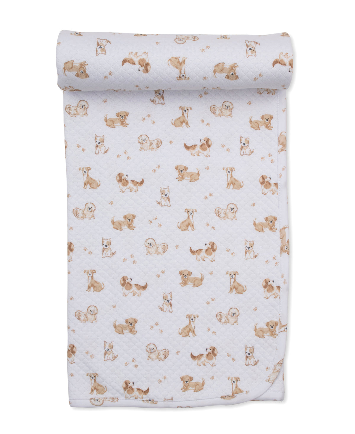 Puppy Paws Brown Jacquard Blanket - Kissy Kissy