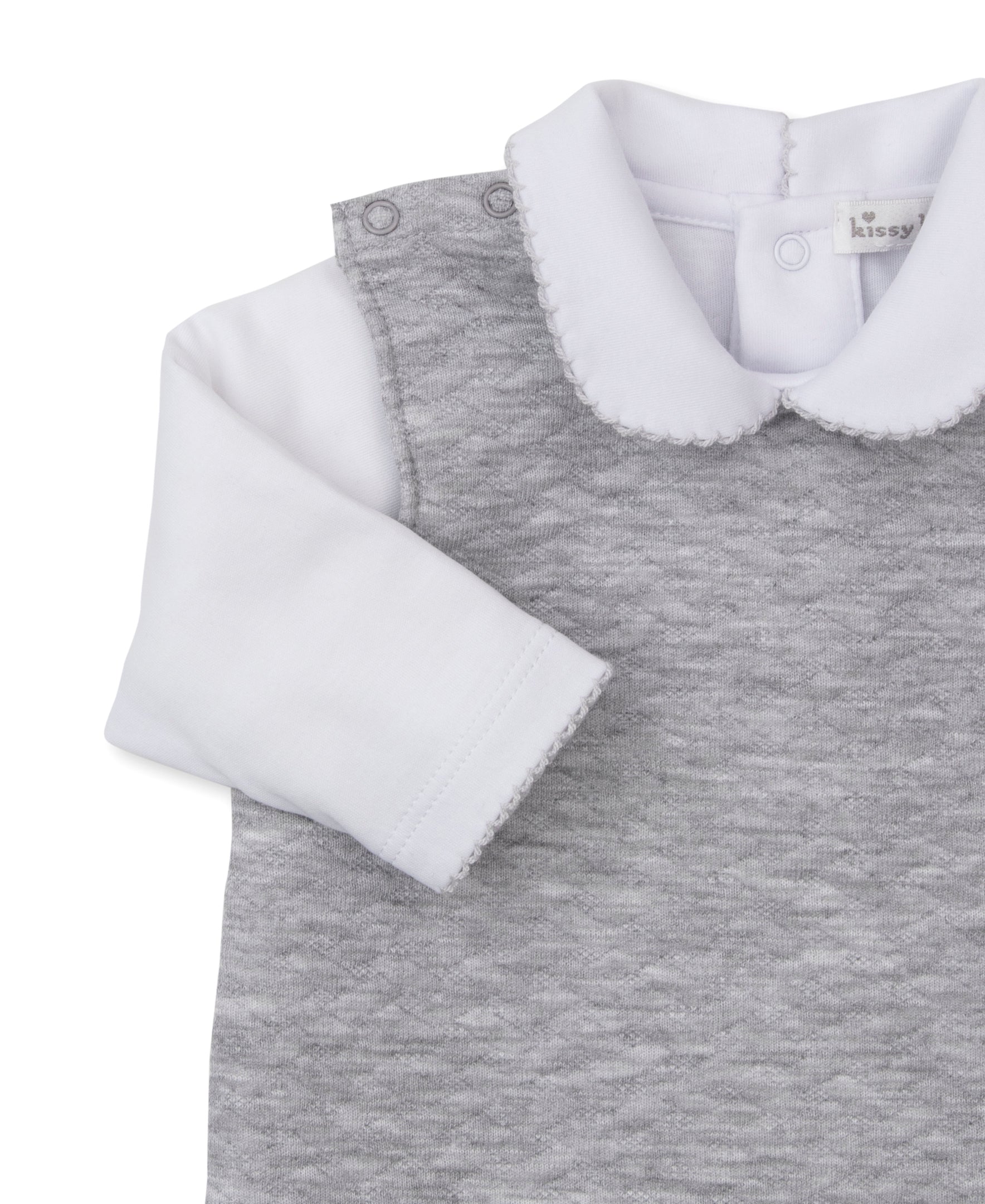 Classic Jacquards Grey Overall Set - Kissy Kissy