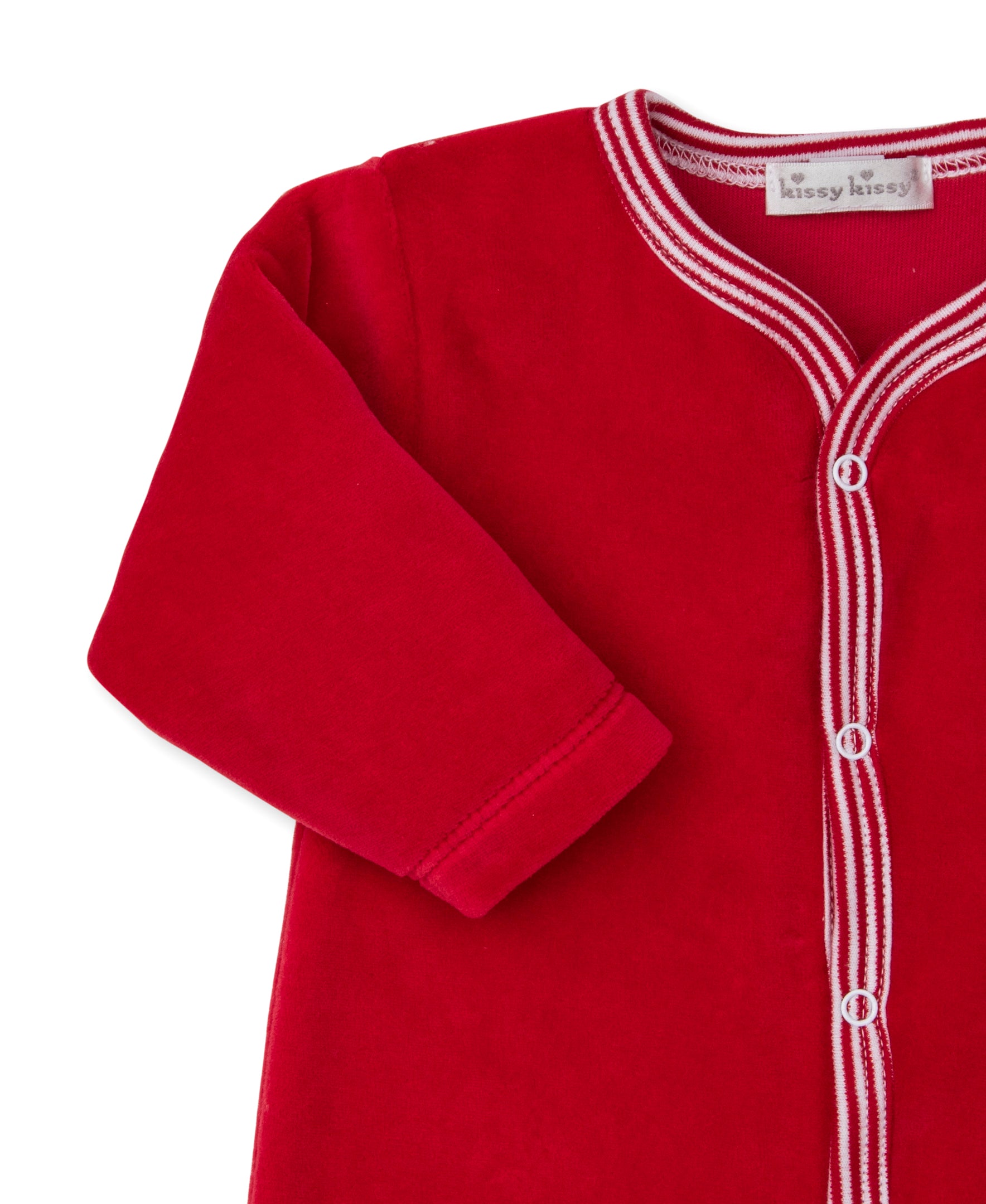 Christmas Capers Velour Footie - Kissy Kissy