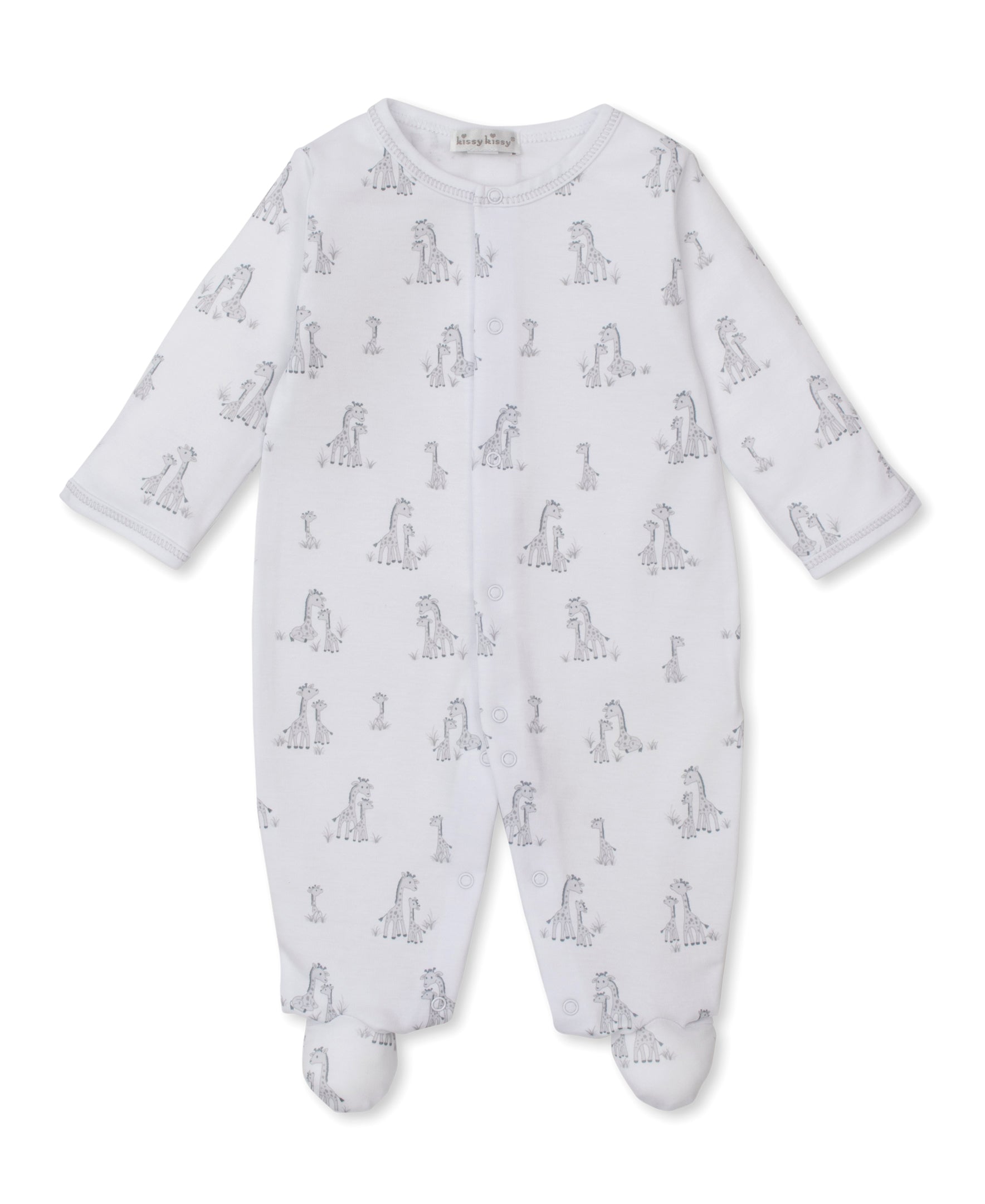 Giraffe Grace Silver Footie - Kissy Kissy