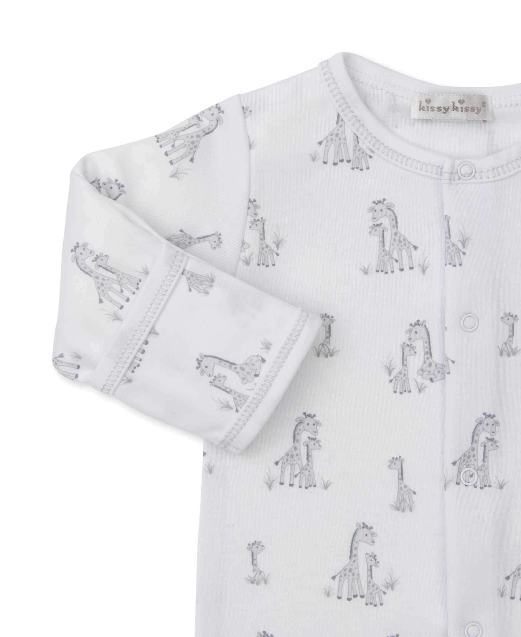 Giraffe Grace Silver Footie - Kissy Kissy