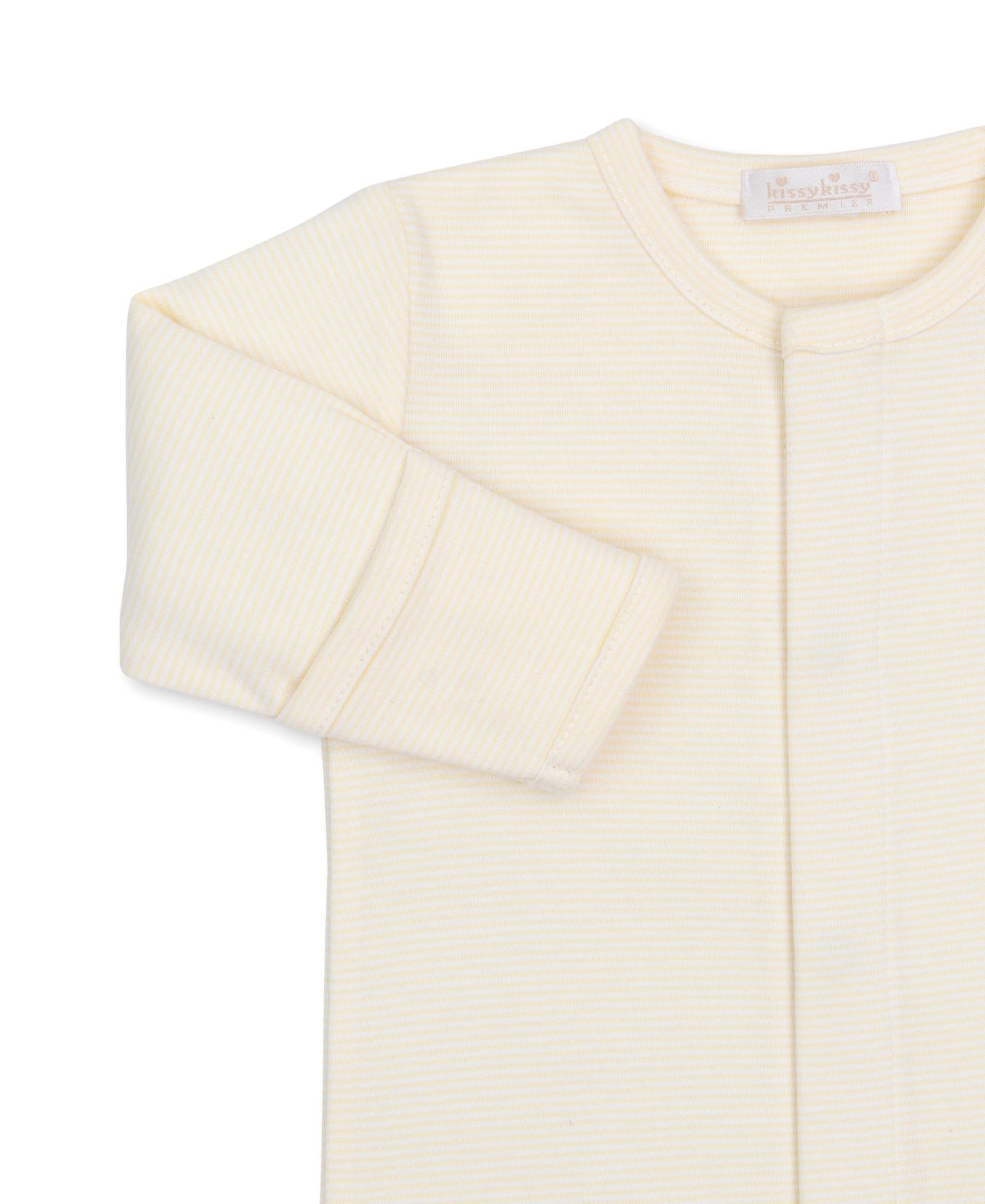 Premier Giraffe Love Yellow Hand Emb. Stripe Footie