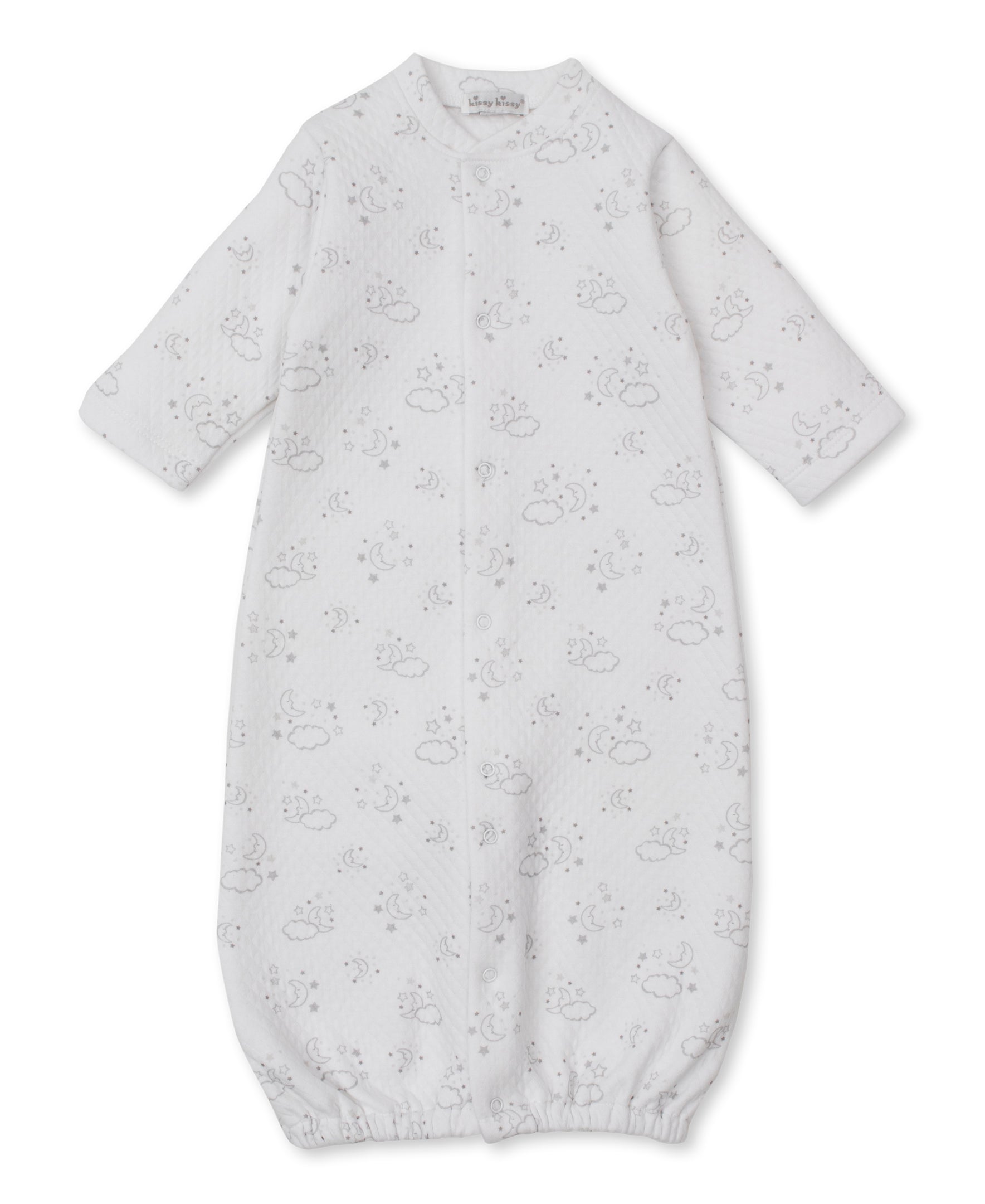 Cheerful Goodnight Silver Jacquard Convertible Gown - Kissy Kissy