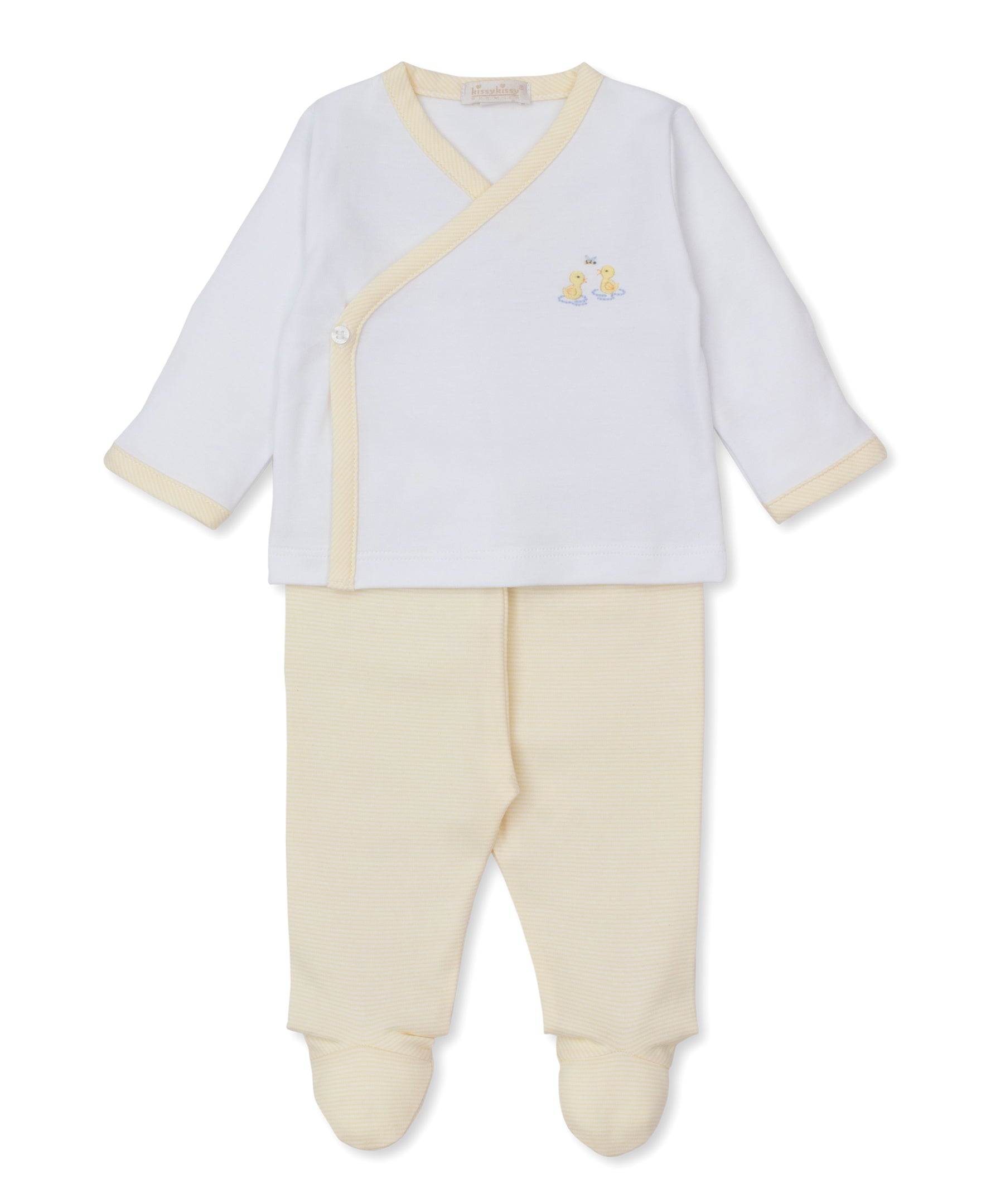 Premier Duck Pond Paddles Hand Emb Footed Pant Set - Kissy Kissy