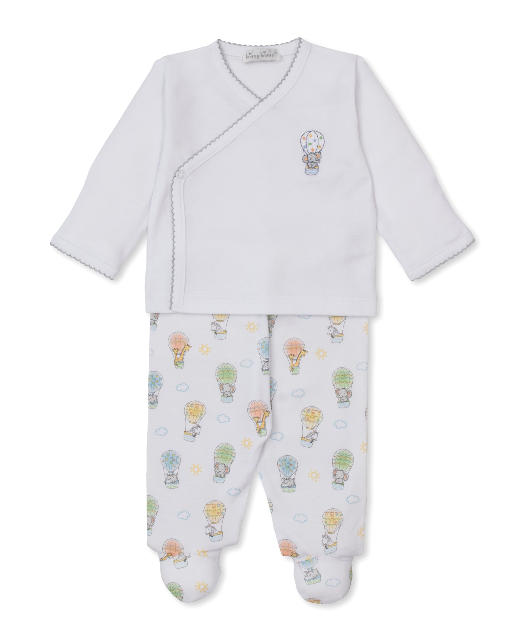 Sky-High Adventures Footed Pant Set - Kissy Kissy