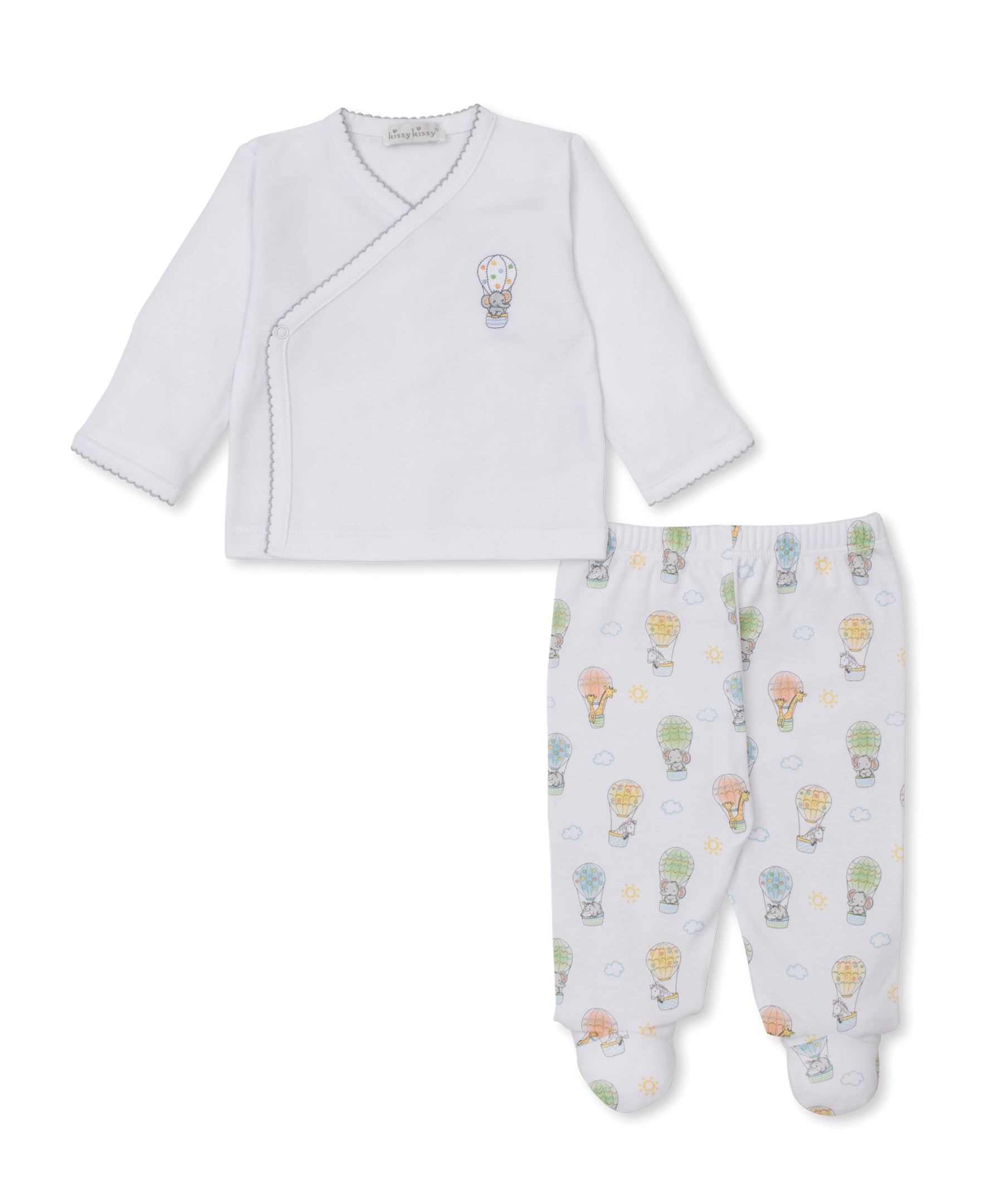 Sky-High Adventures Footed Pant Set - Kissy Kissy
