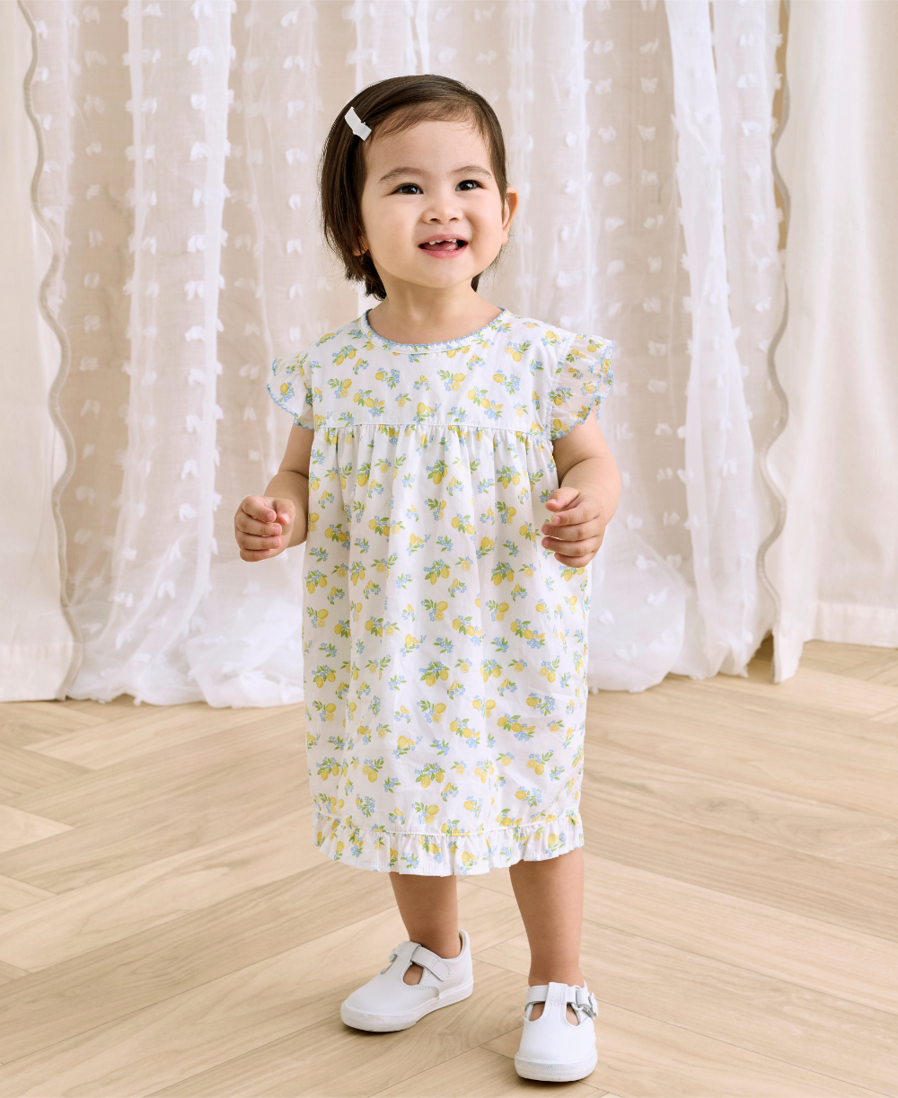 Lemon Blossoms Woven Dress Set - Kissy Kissy