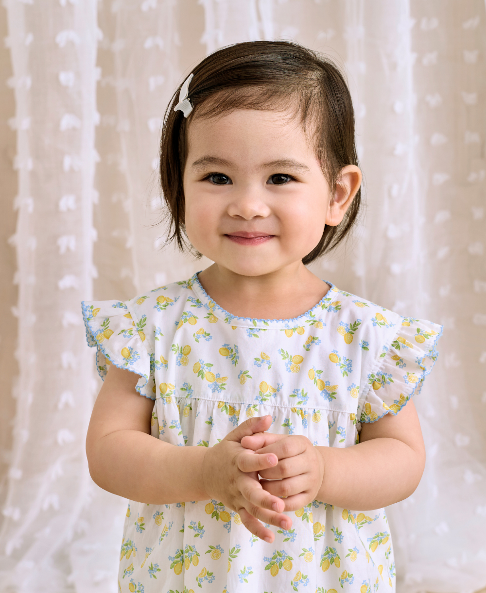 Lemon Blossoms Woven Toddler Dress - Kissy Kissy
