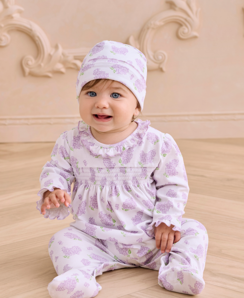 Lilac Love Lilac Smocked Footie - Kissy Kissy