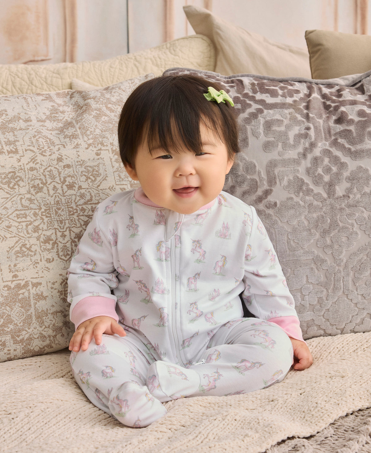 Magical Unicorns Zip Footie - Kissy Kissy