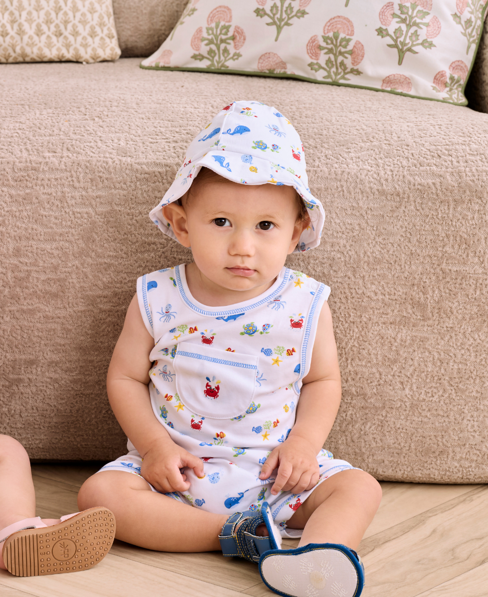 Ocean Antics Blue Sunhat - Kissy Kissy