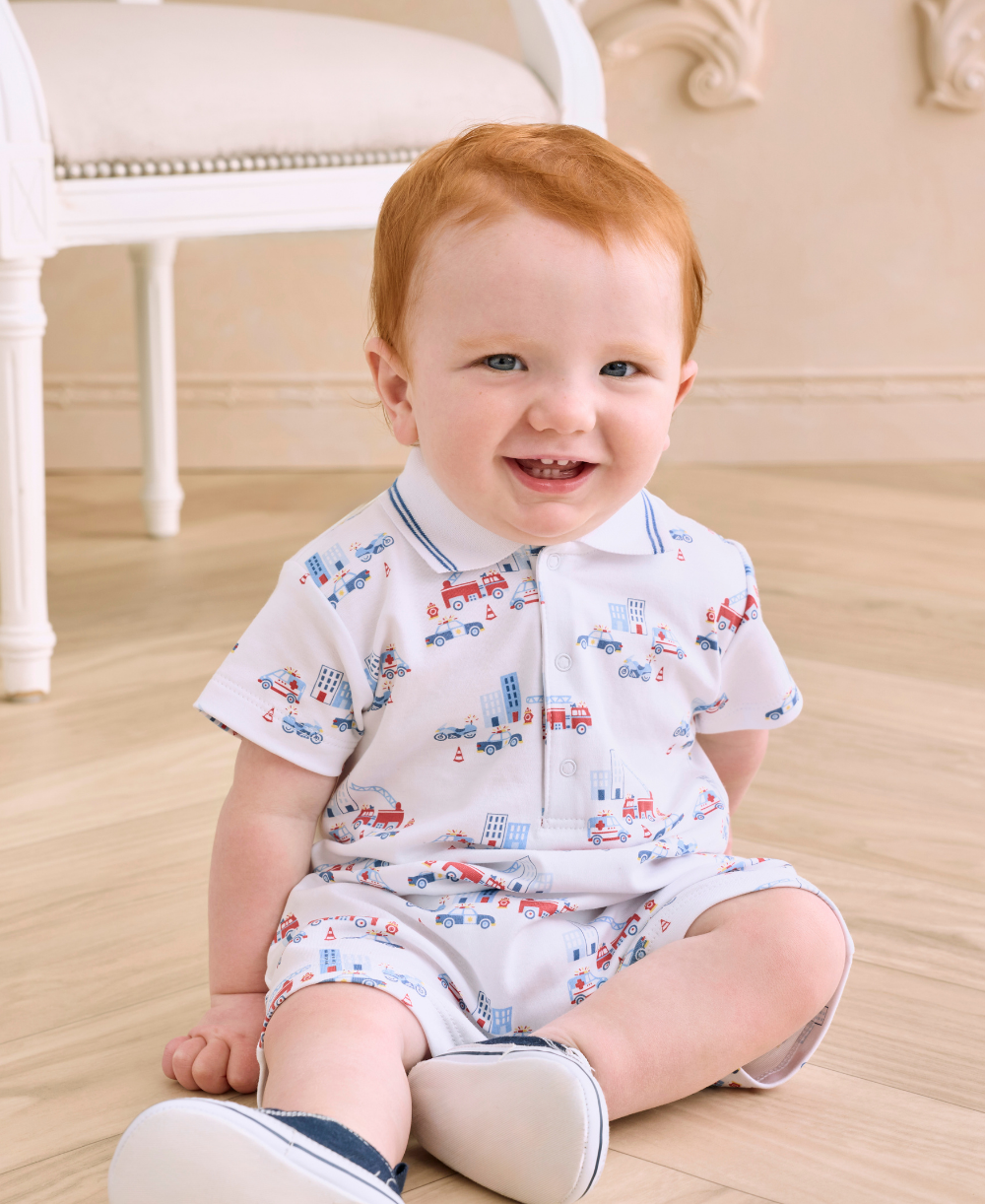 Rescue Raid Short Playsuit w/ Collar - Kissy Kissy