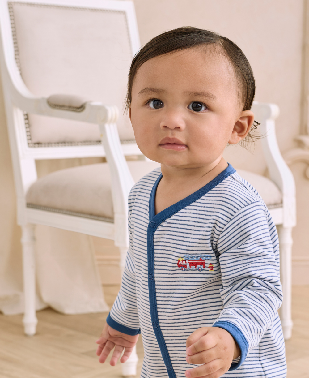 Rescue Raid Stripe Footie - Kissy Kissy