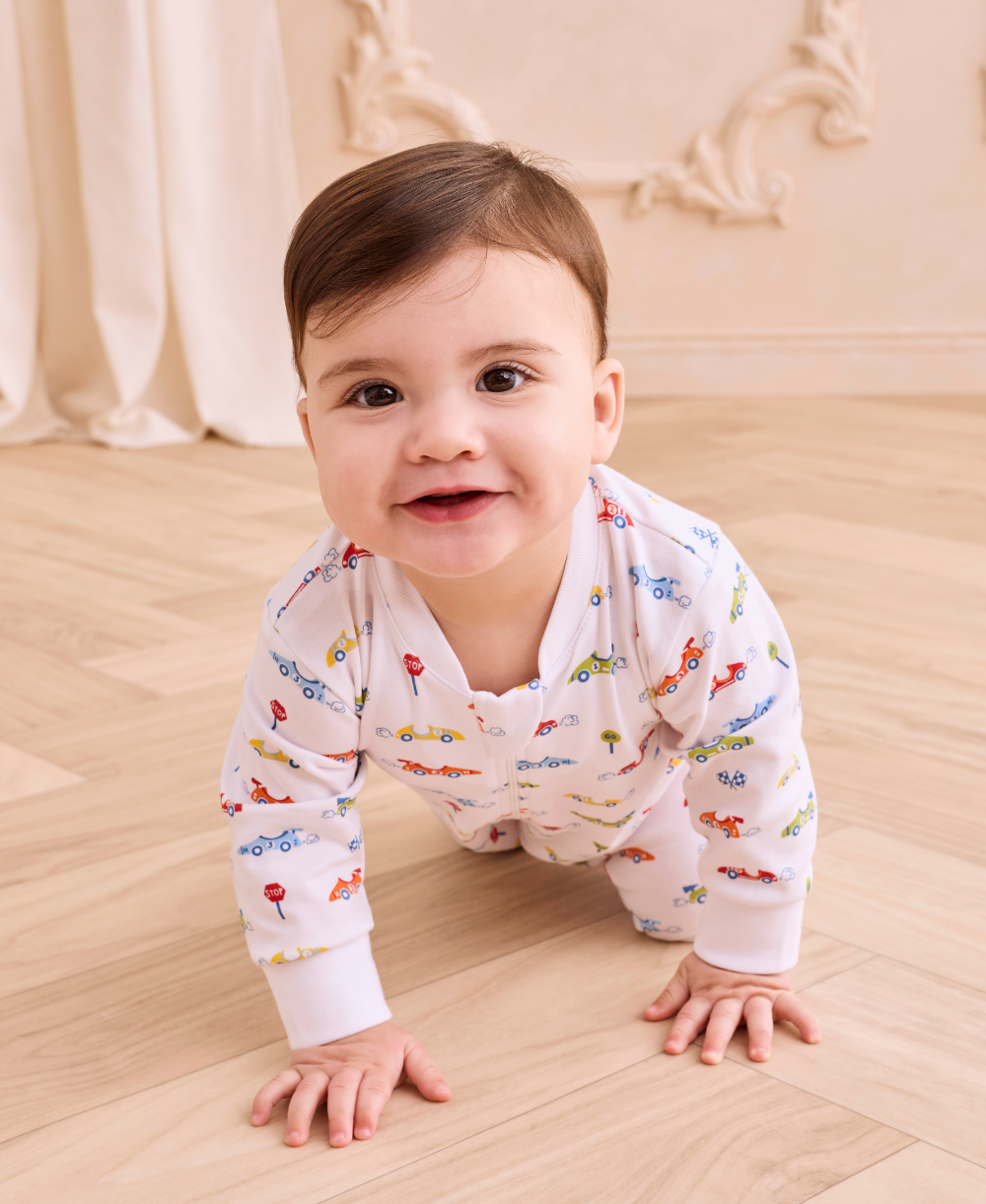 Sizzling Speedway Zip Footie - Kissy Kissy