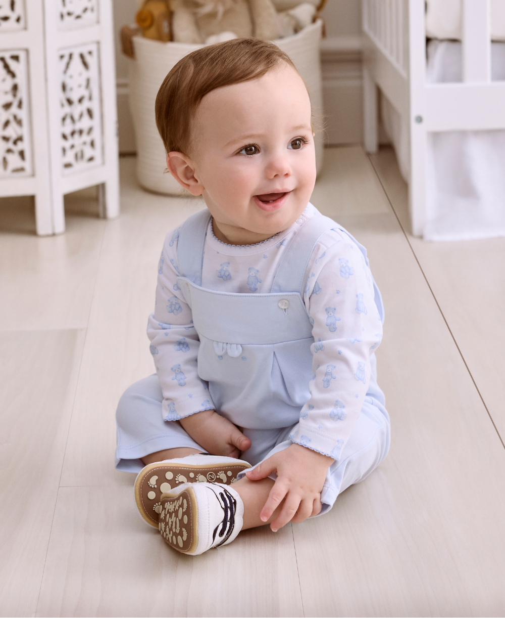 Teddy Bear Time Blue Overall Set - Kissy Kissy