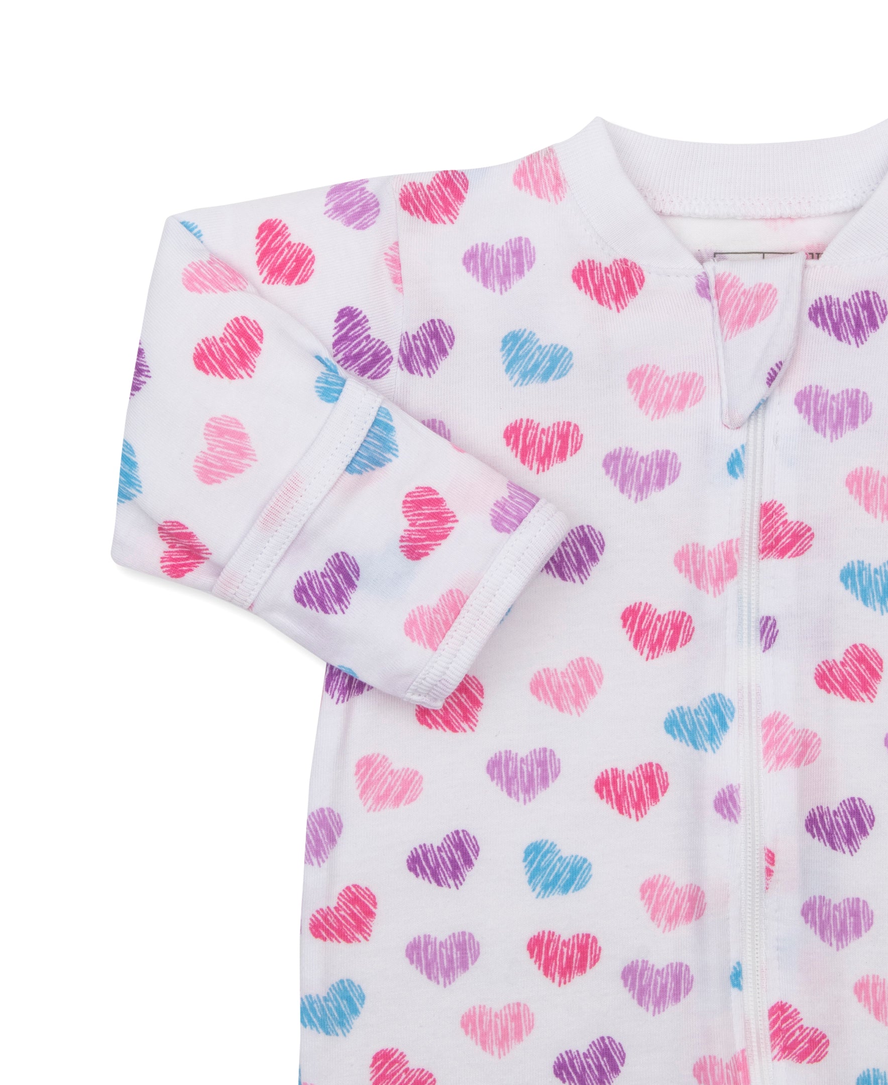 Kissy Love Hopeful Hearts StretchFlex Zip Footie