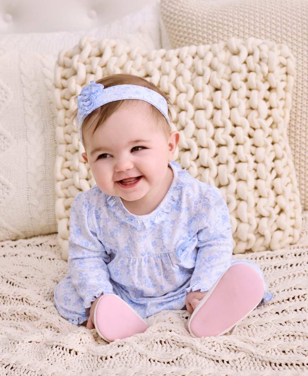 Old English Roses Blue Playsuit - Kissy Kissy