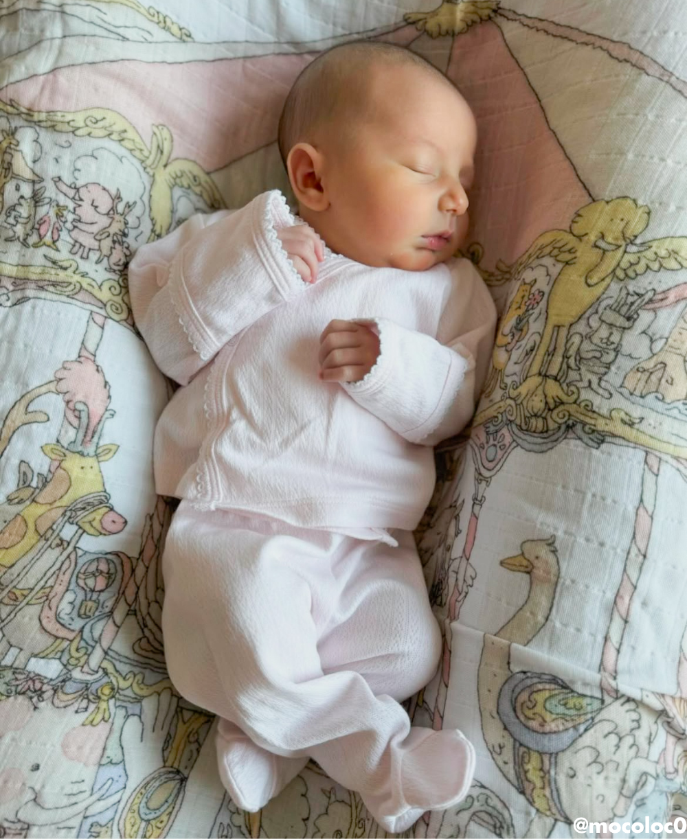 Pink Pointelle Cross Tee and Pant Set - Kissy Kissy