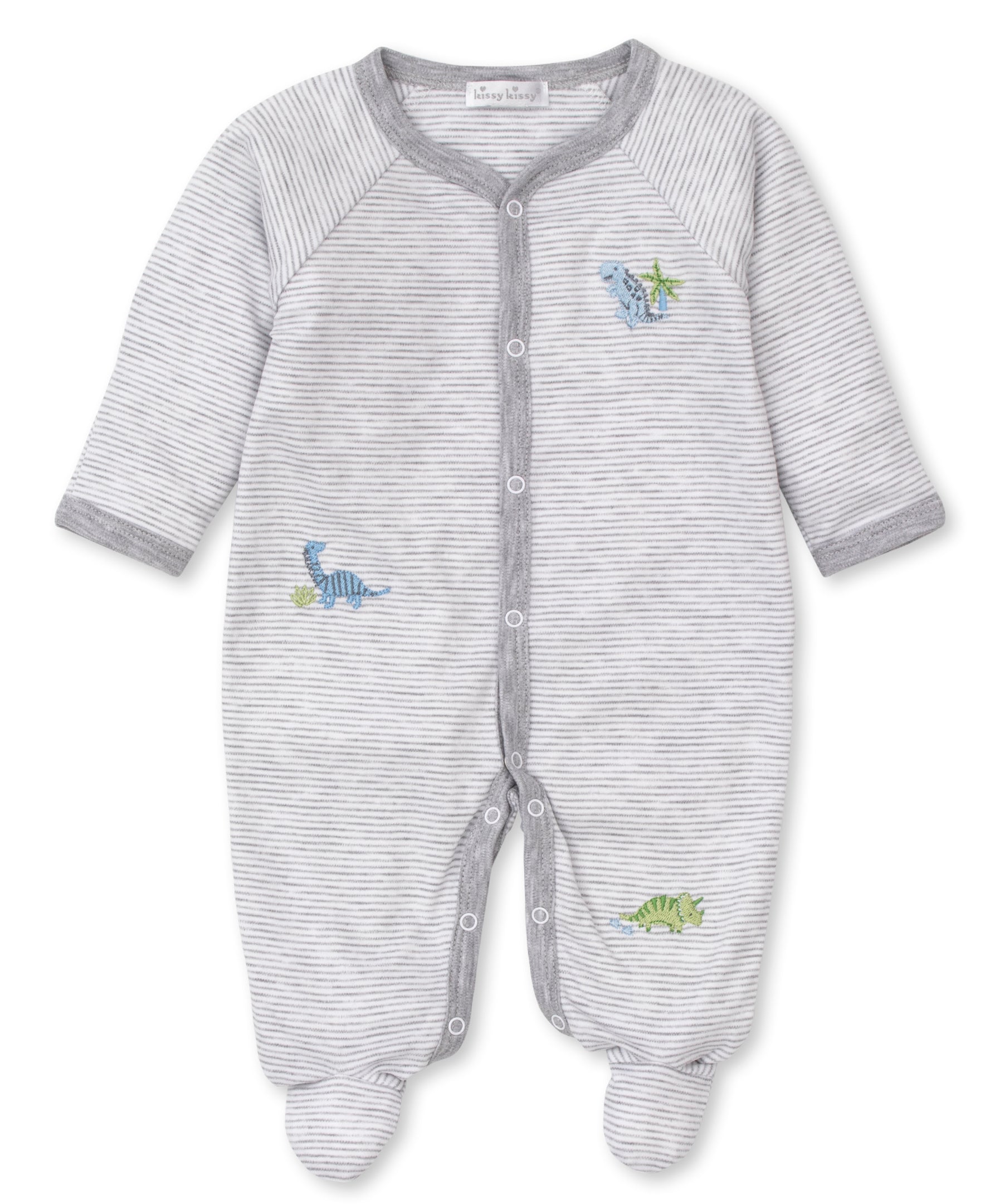 Dino Dynamos Stripe Footie - Kissy Kissy