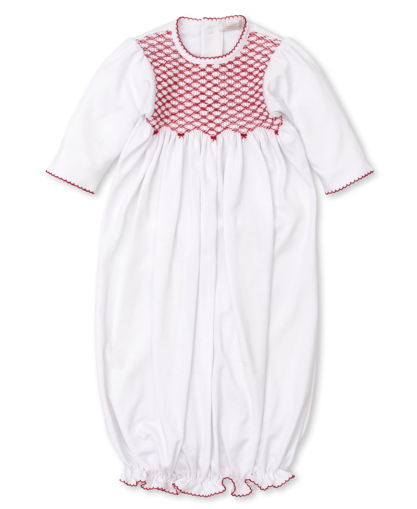 CLB Holiday Medley 22 Hand Smocked Sack Gown - Kissy Kissy
